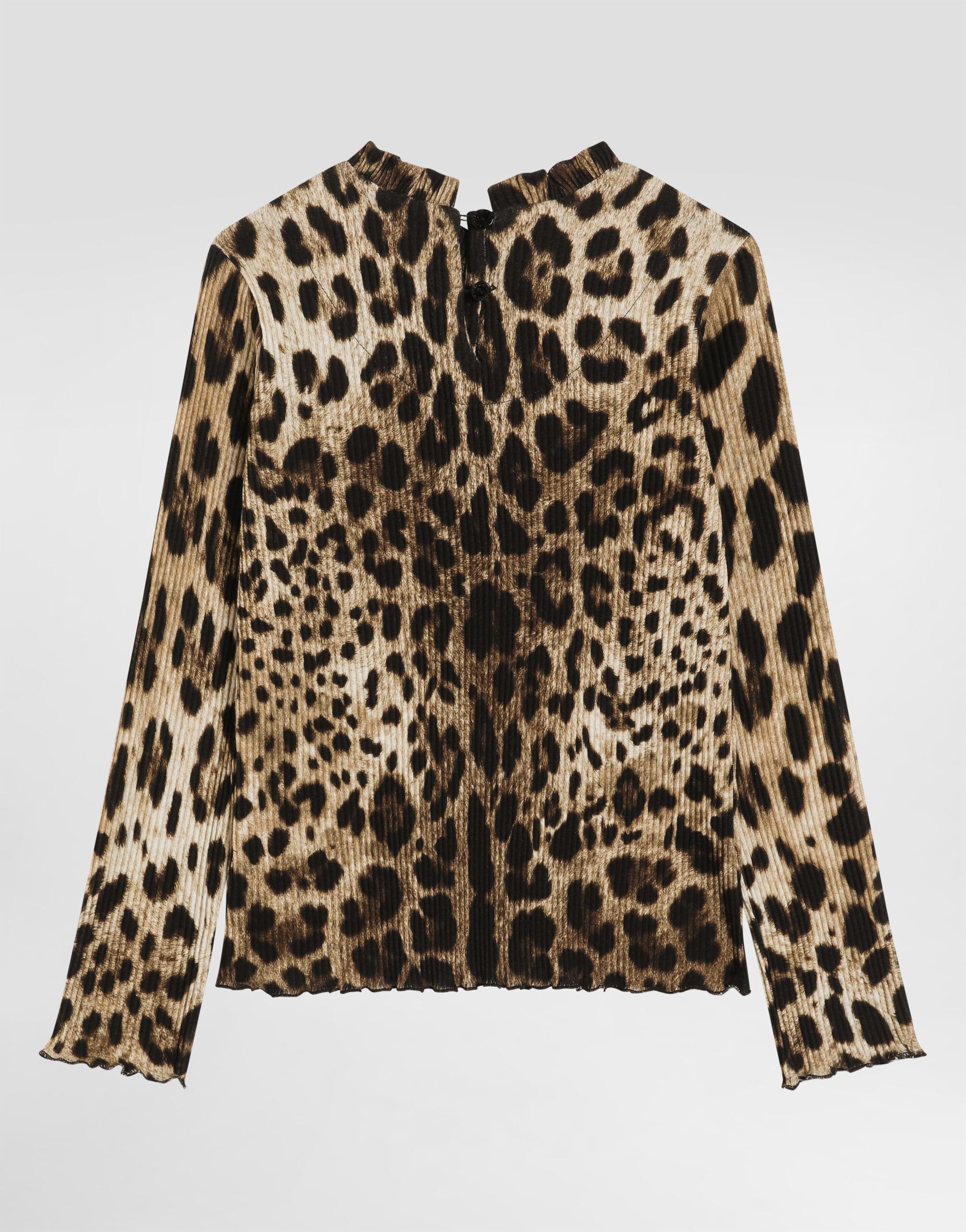 Dolce & Gabbana Kids Kids' Leopard-Print Ribbed Turtleneck - 3