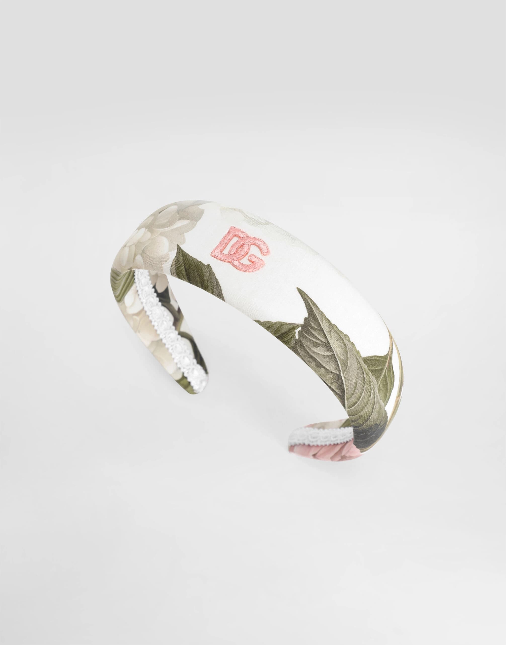 Dolce & Gabbana Kids Hydrangea-Print Poplin Headband - 4