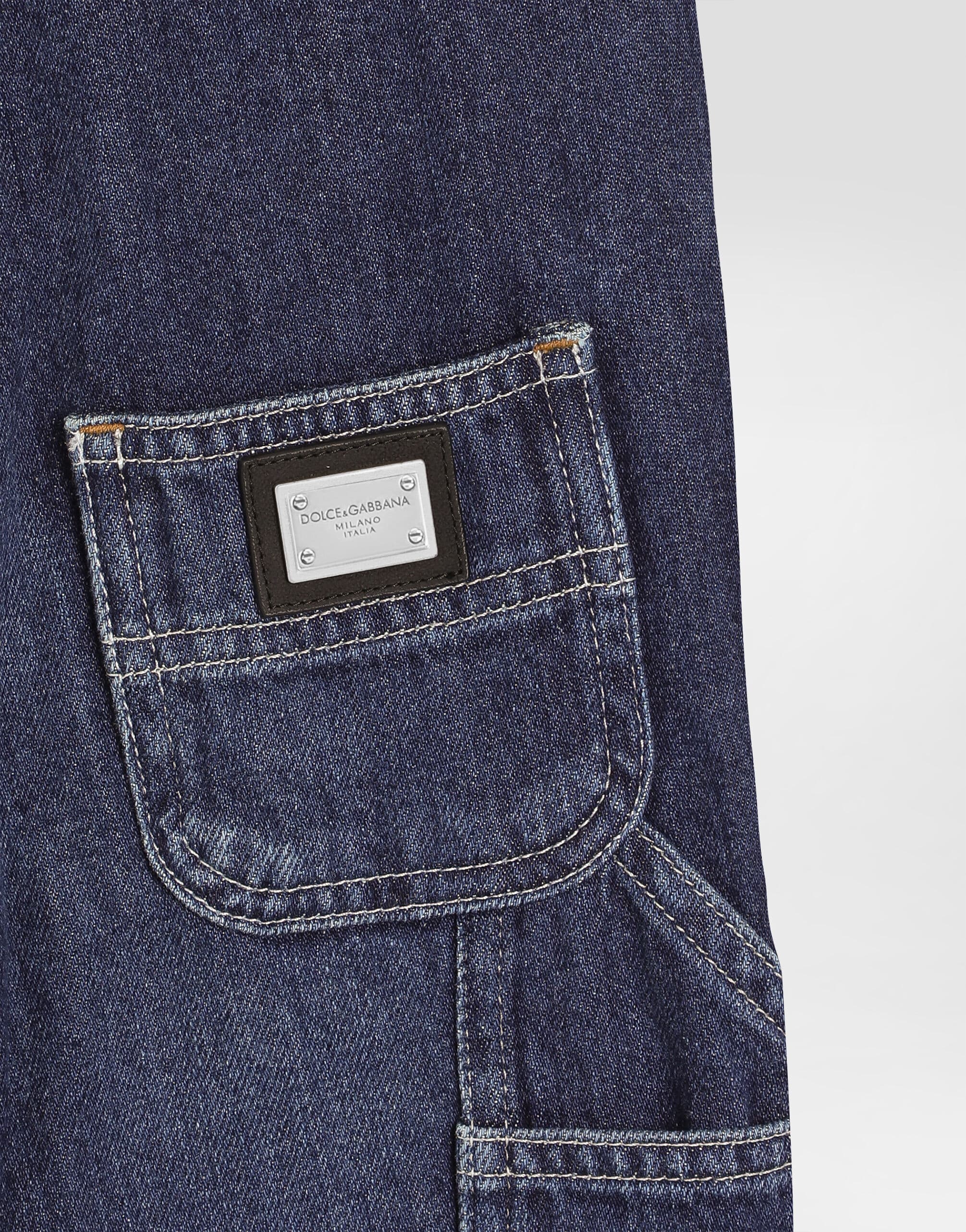 Dolce & Gabbana Kids Cotton Denim Dungarees - 3