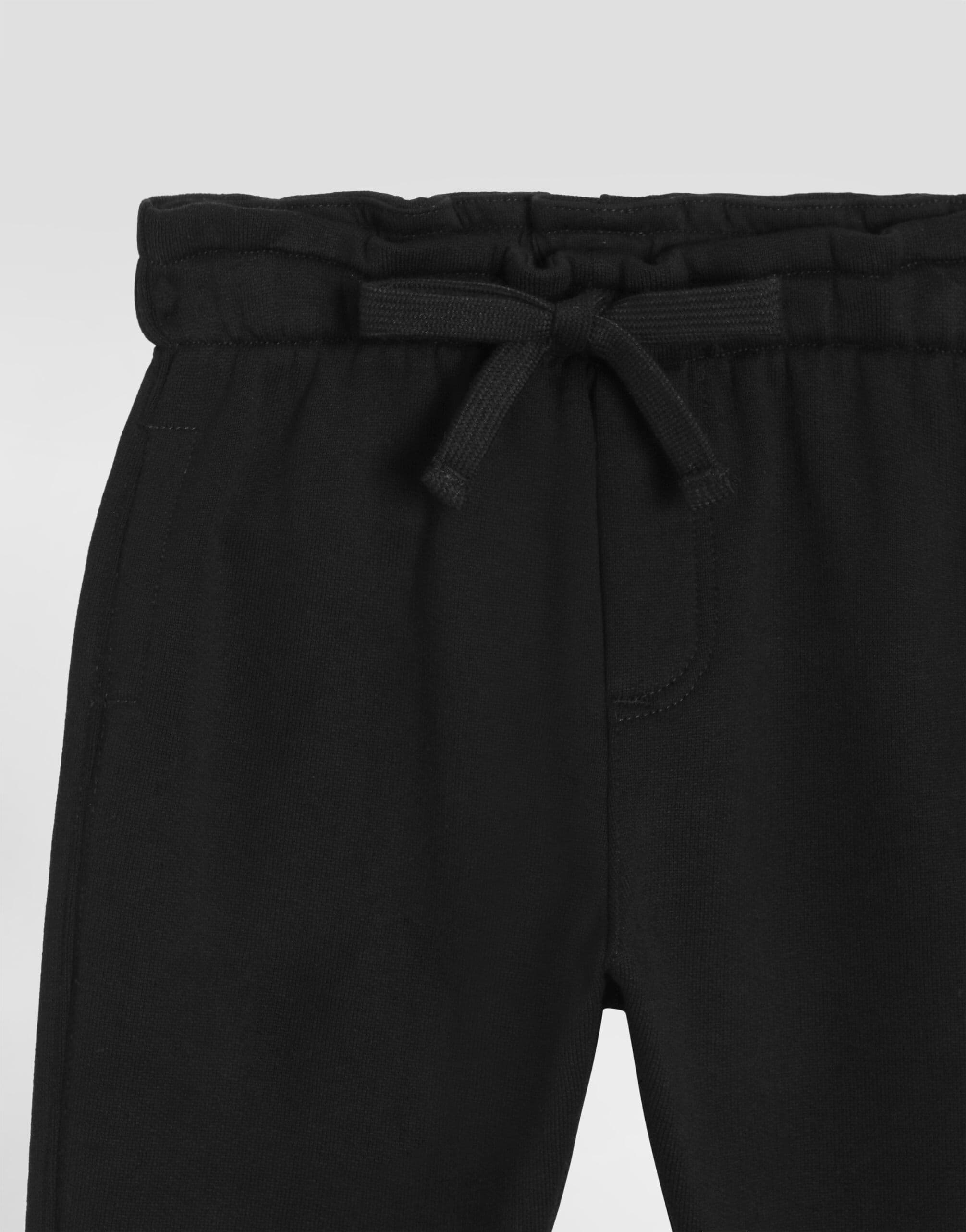 Dolce & Gabbana Kids Black Cotton Sweatpants with DG Logo - 3