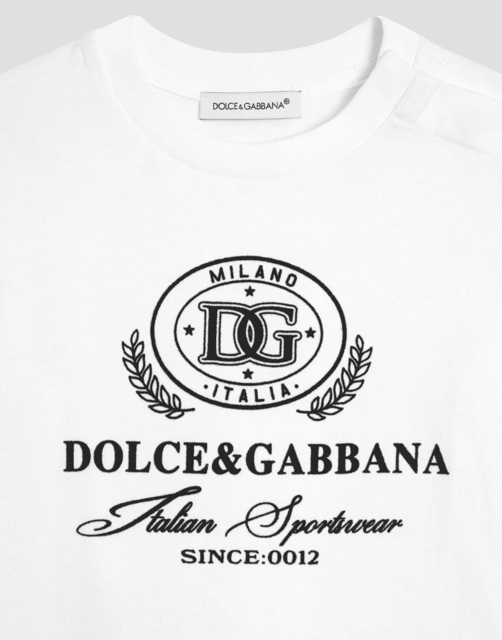 The Dolce & Gabbana Kids Short-Sleeved Jersey T-Shirt with Dolce&Gabbana Print - 4