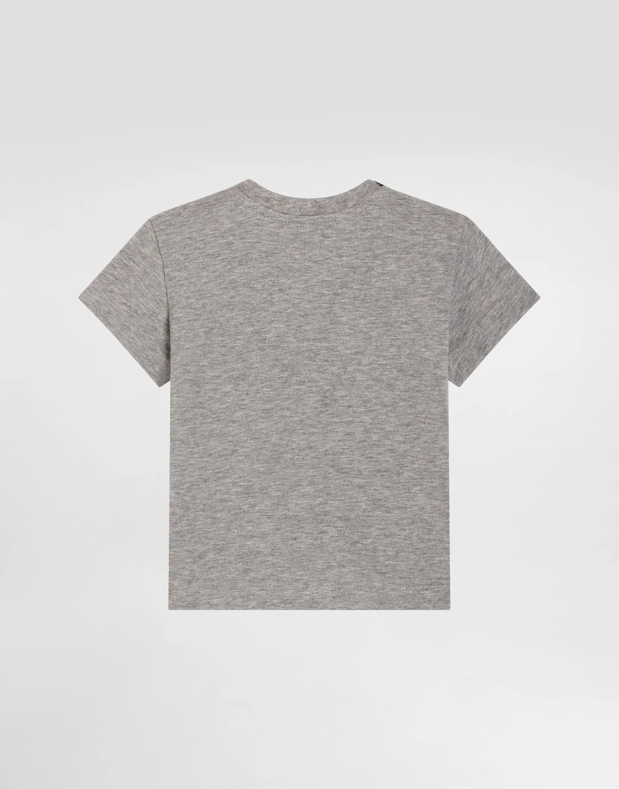 Dolce & Gabbana Kids Bicolour Cotton T-Shirt with Embroidered DG Logo - 2