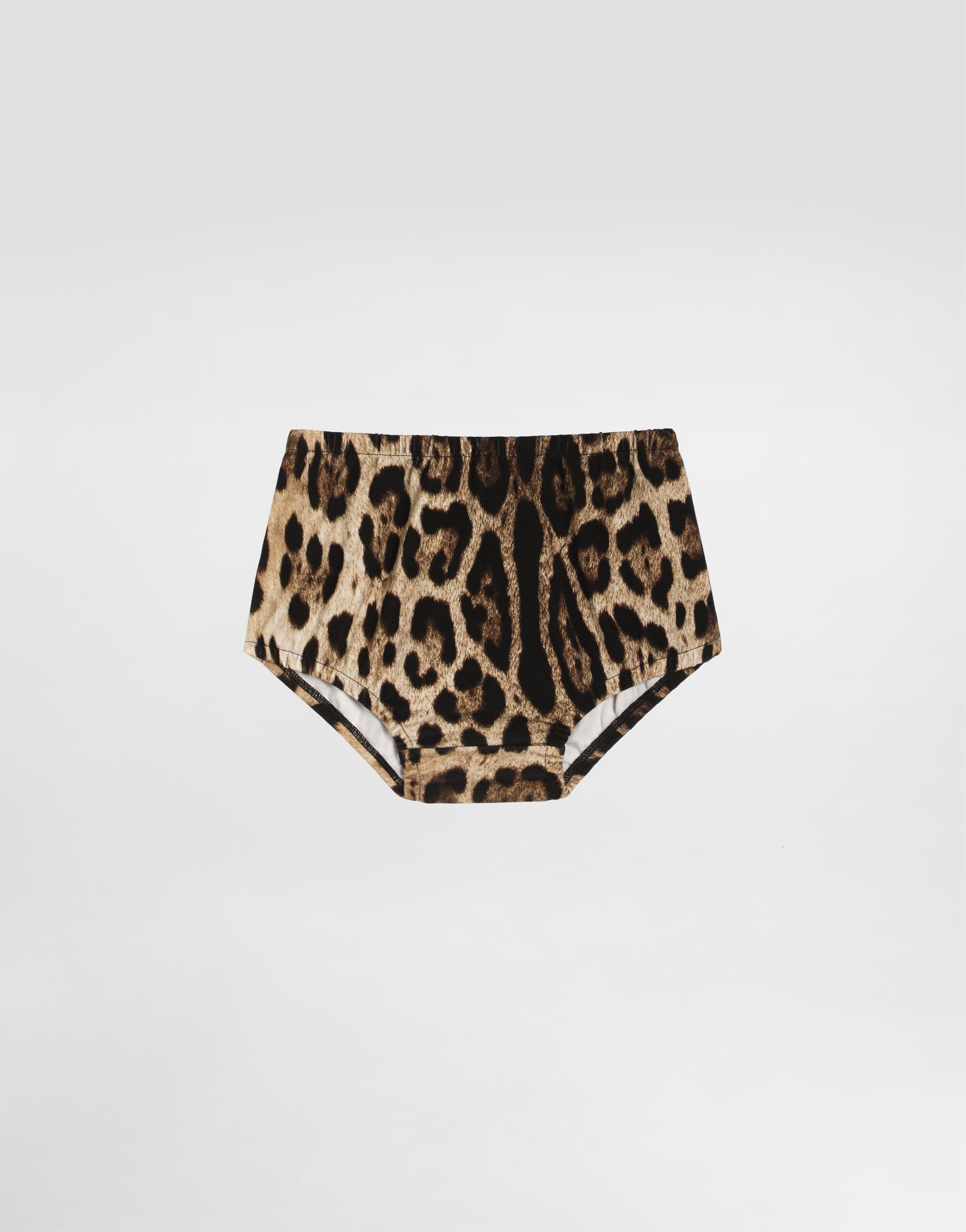 Dolce & Gabbana Kids Leopard-Print Dress with Matching Shorts - 3