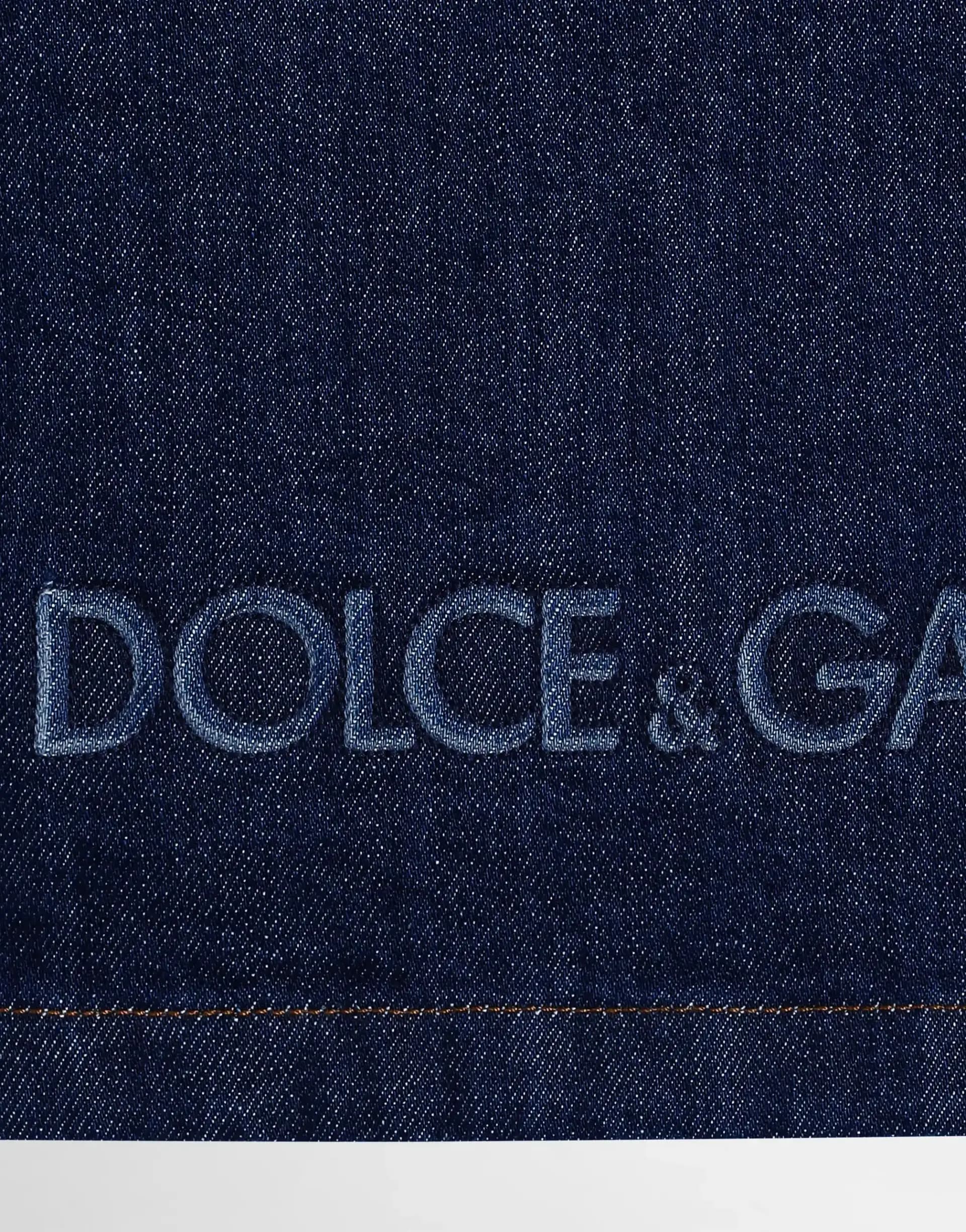 Dolce & Gabbana Kids denim bomber jacket with a hood - 3
