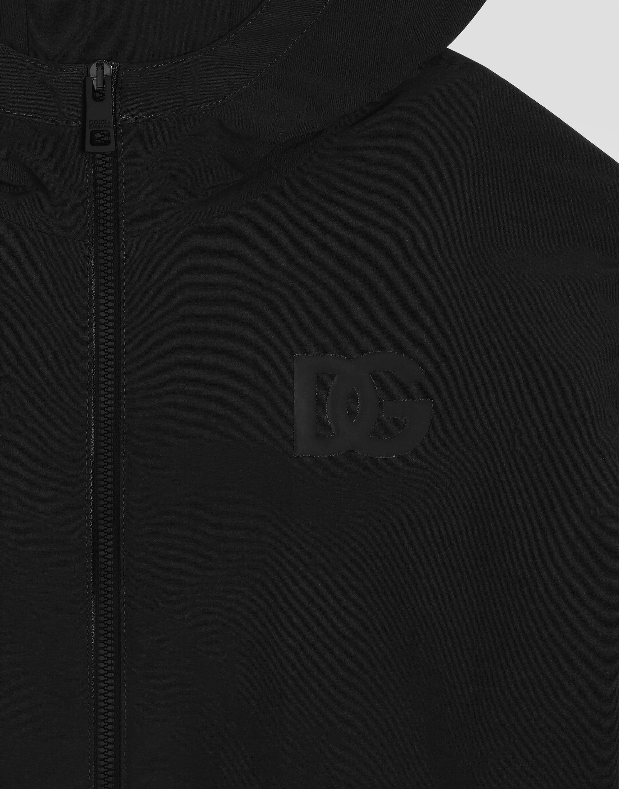 Dolce & Gabbana Kids Oversized Zip-Up Hooded Jacket with DG Logo - 3