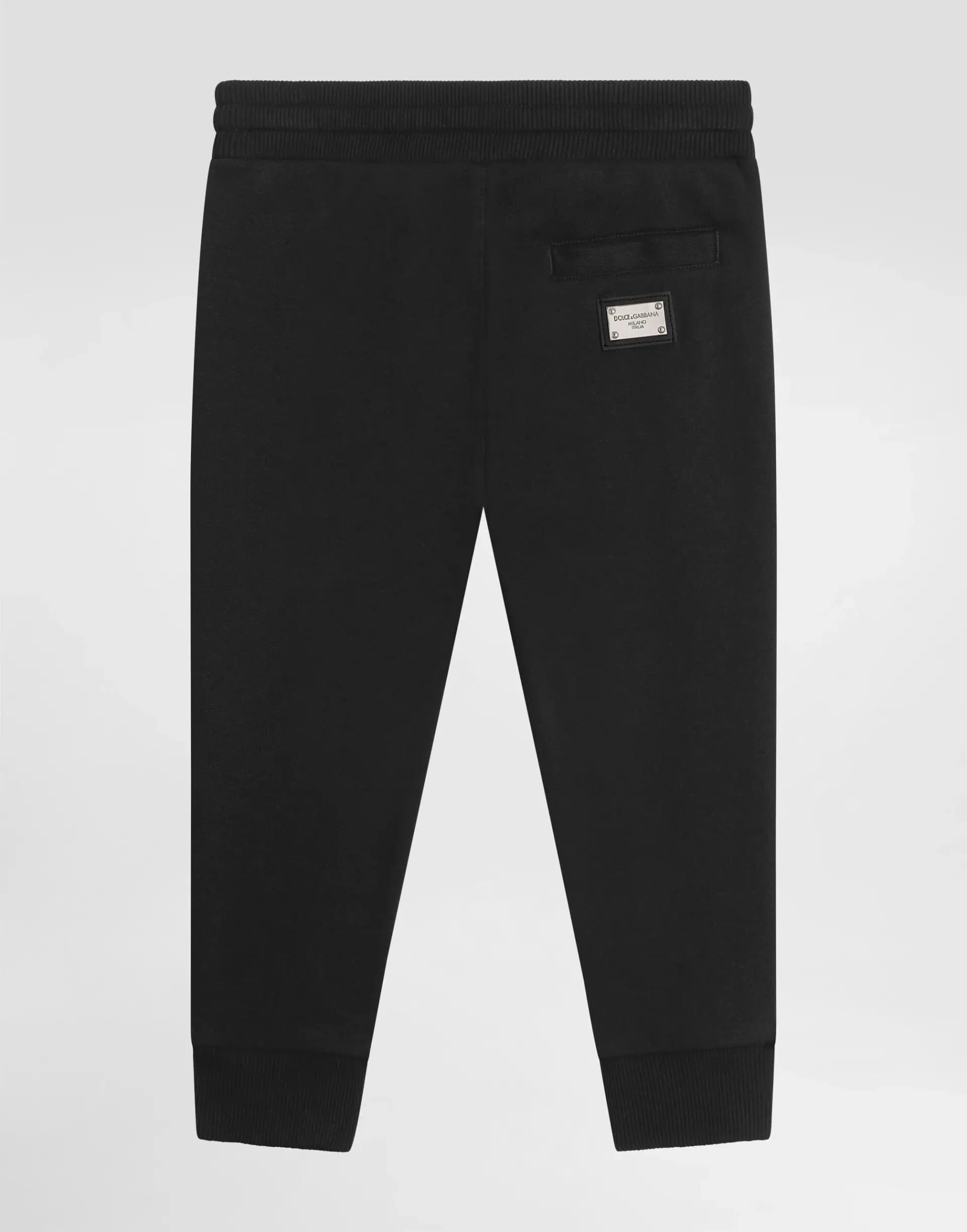 Dolce & Gabbana Kids Sport Fleece trousers with DG logo plaque - 3