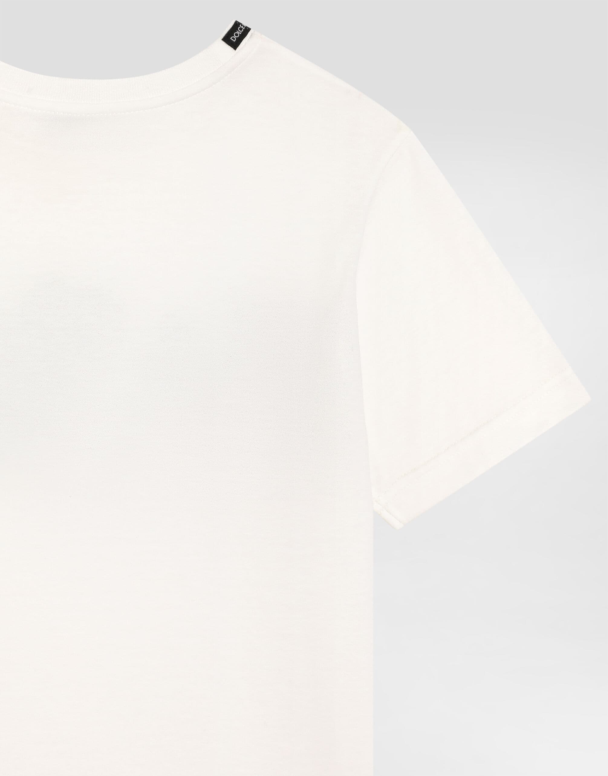 Dolce & Gabbana Kids Cotton T-Shirt with Dolce&Gabbana Patch - 4