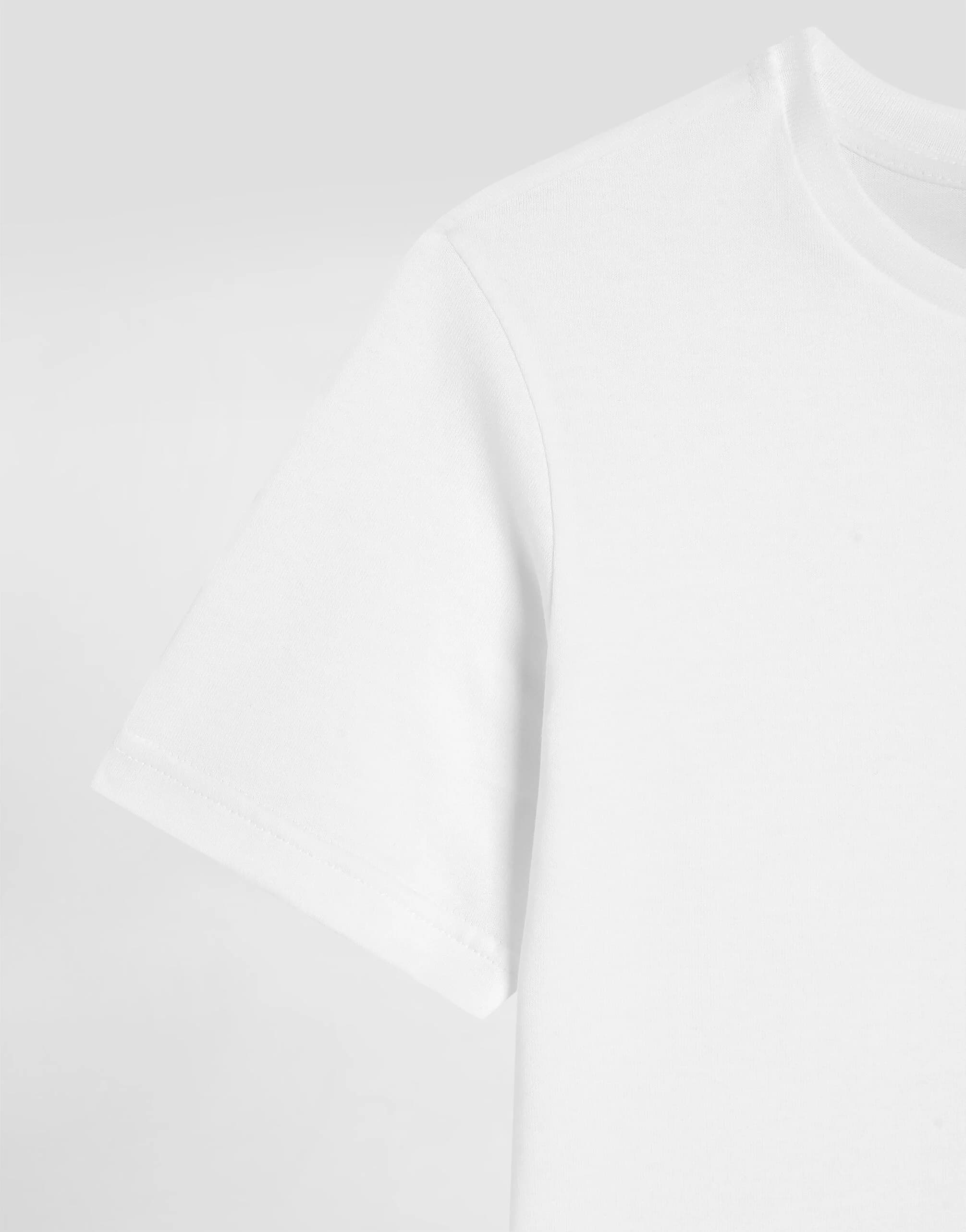 Dolce & Gabbana Kids Cotton White T-Shirt with Logo Patch - 4