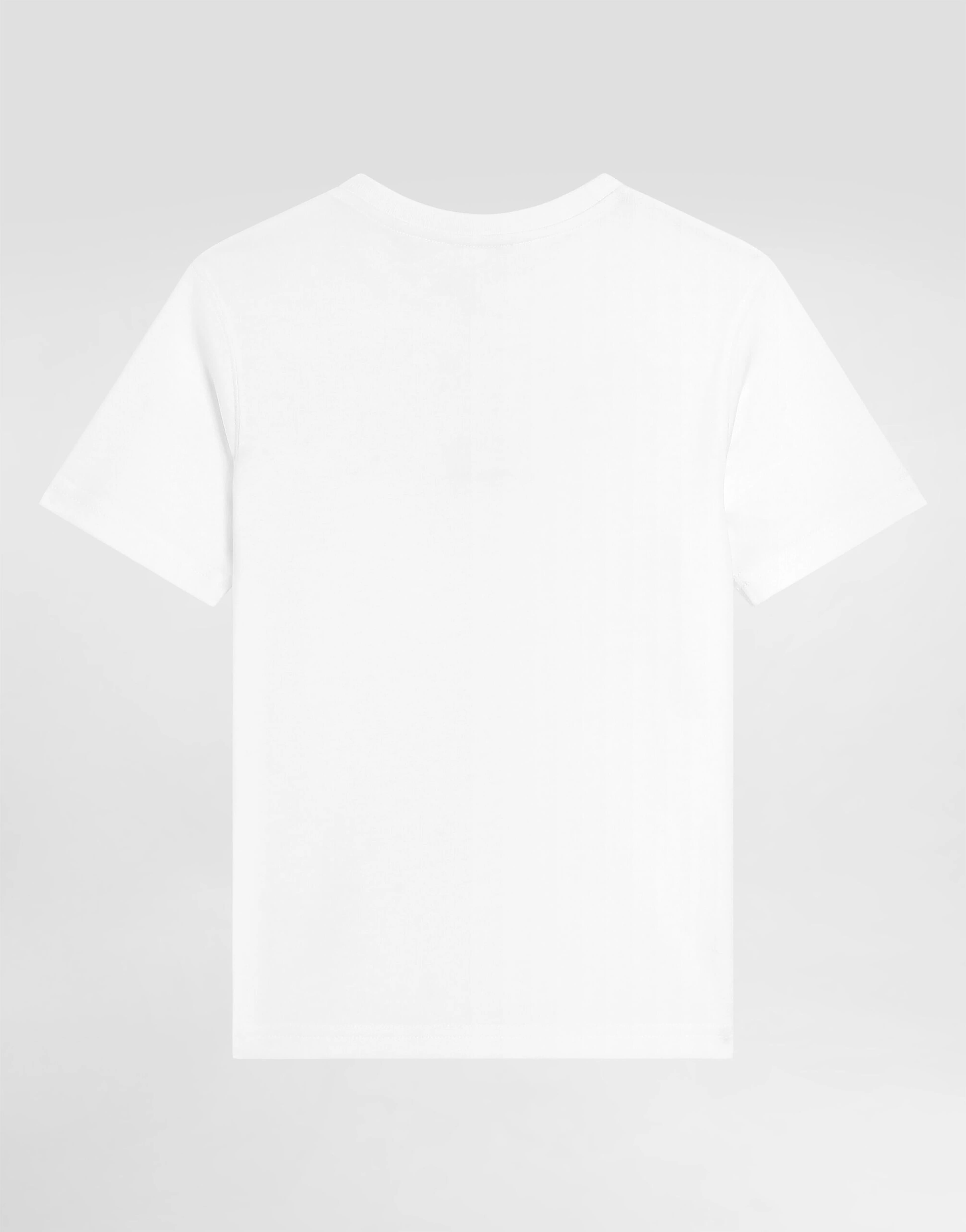 Dolce & Gabbana Kids Signature White Jersey T-Shirt with Bold Front Print - 3