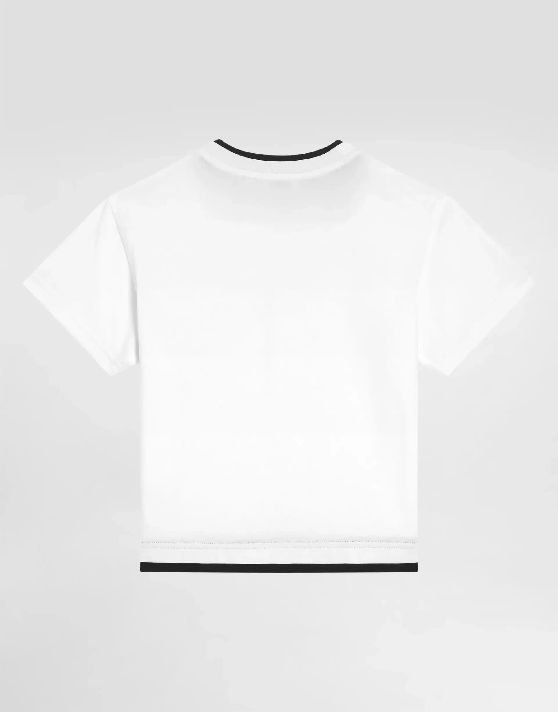 Dolce & Gabbana Kids T-shirt with a double collar and embroidery - 2