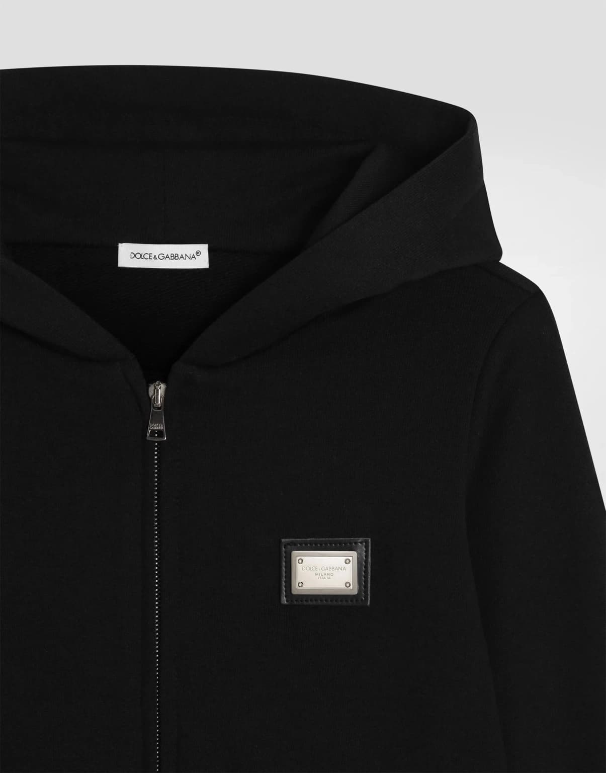 The Dolce & Gabbana Essential Black Zip-Up Hoodie - 5