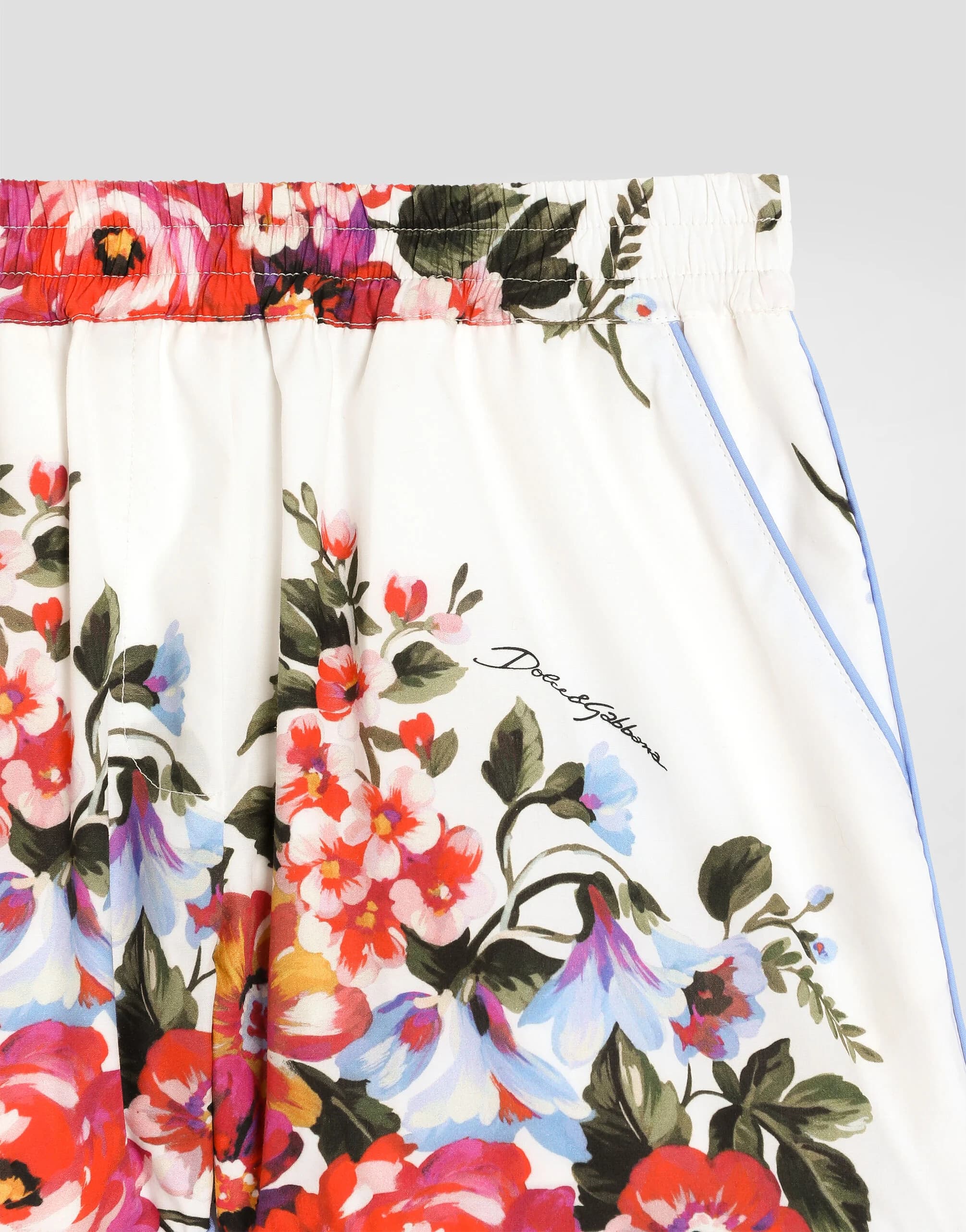 Dolce & Gabbana Kids Flower Bouquet Print Poplin Shorts - 3