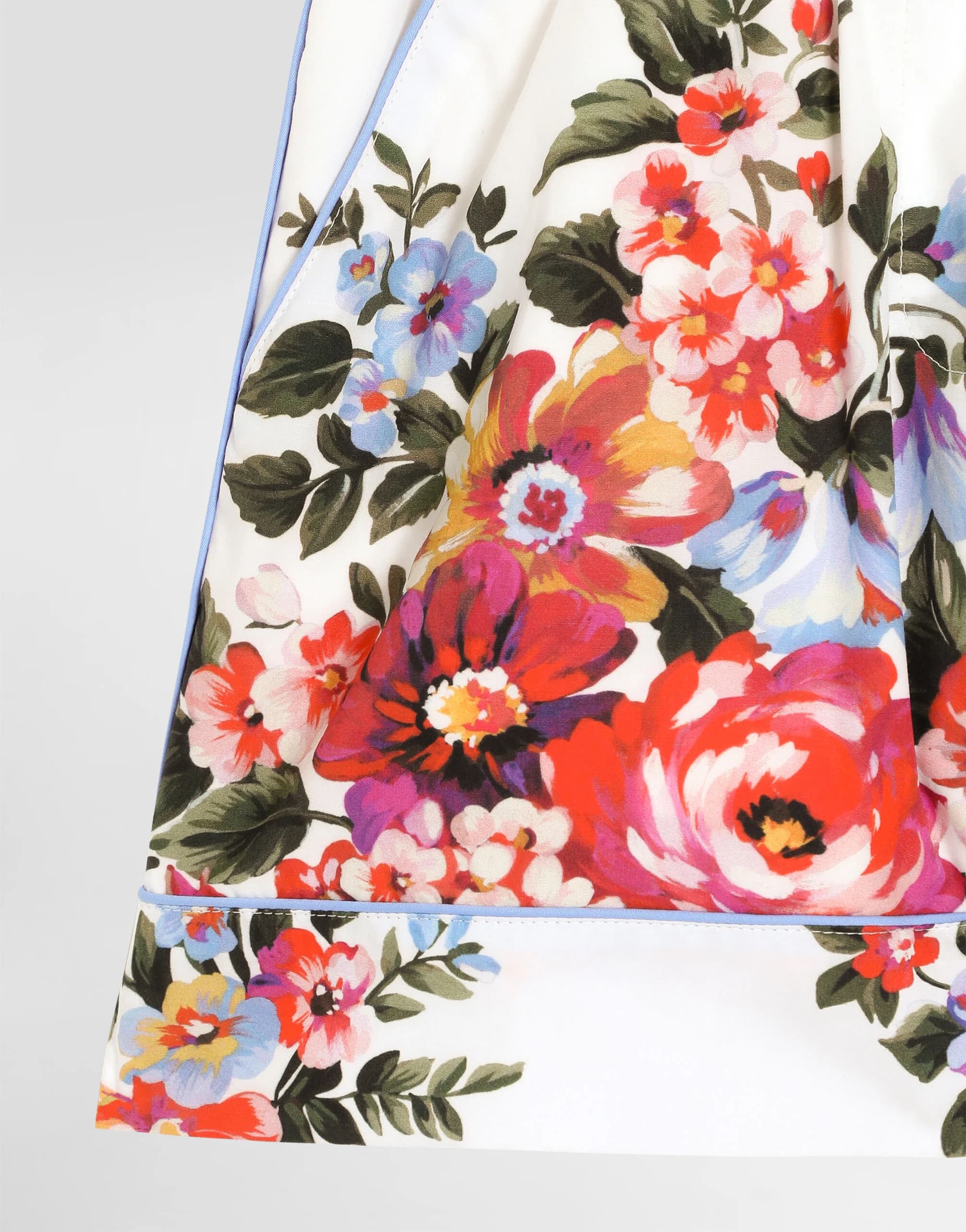 Dolce & Gabbana Kids Flower Bouquet Print Poplin Shorts - 4