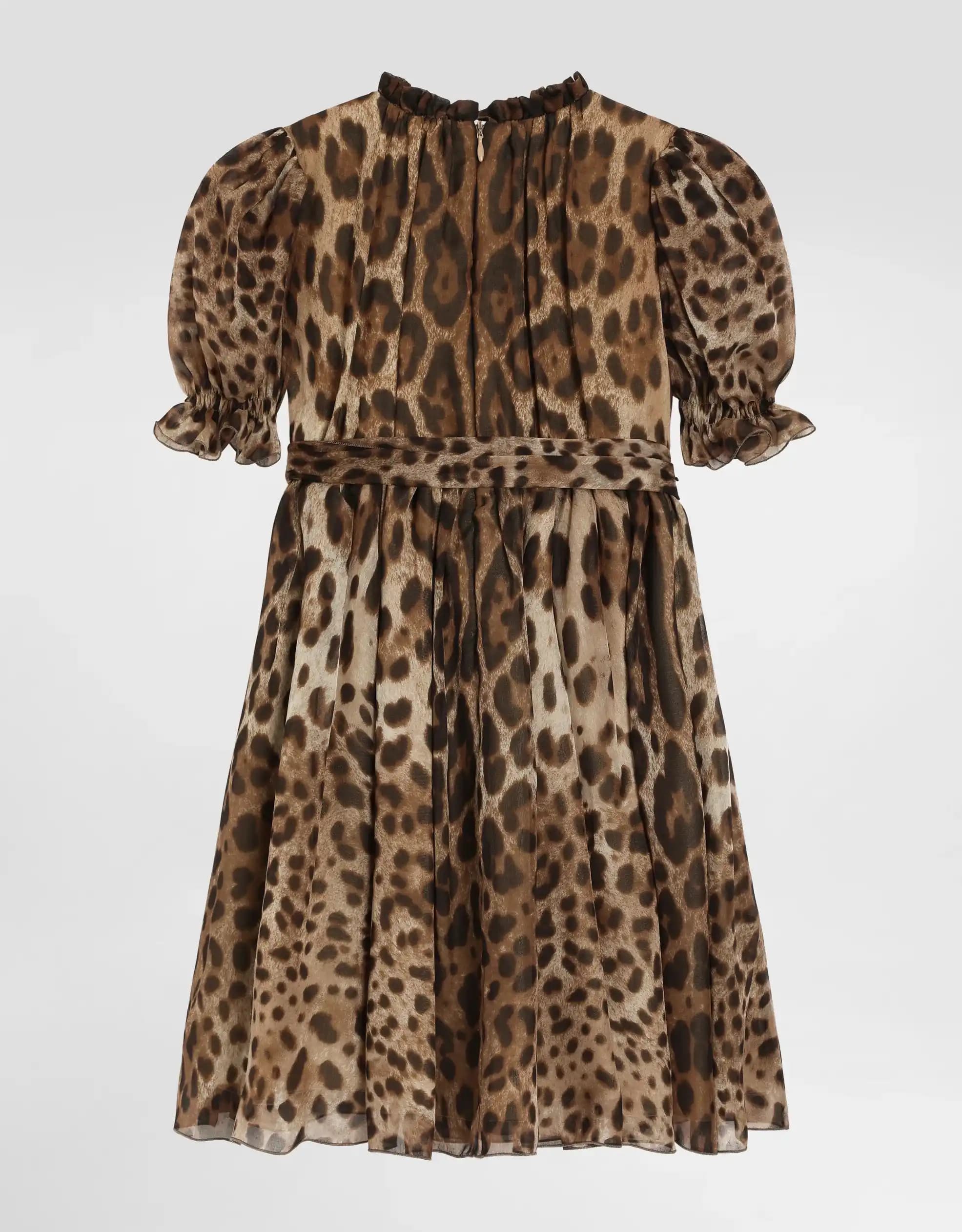Dolce & Gabbana Kids Leopard-Print Silk Dress - 3