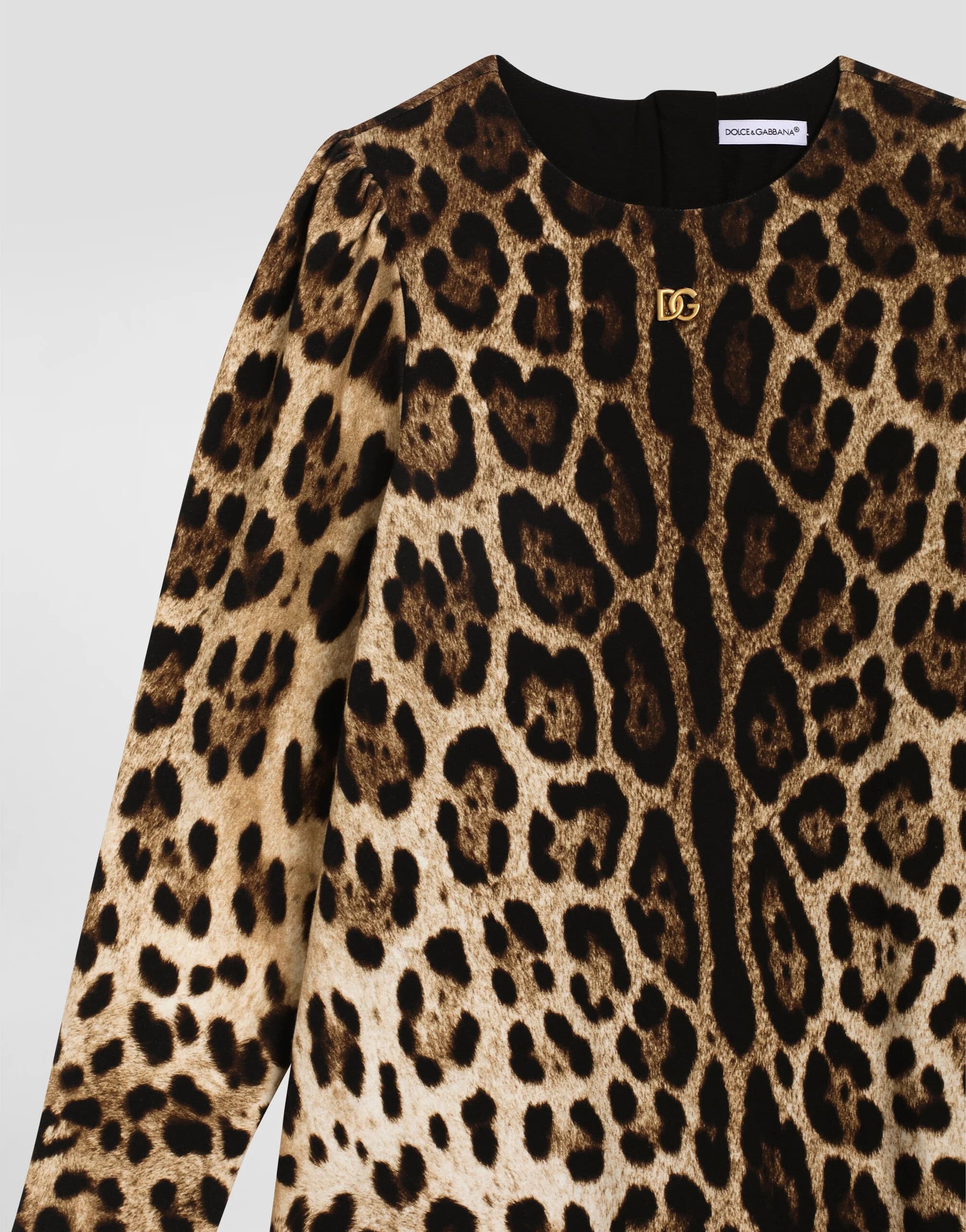 Dolce & Gabbana Kids Leopard-Print Cotton Dress - 3