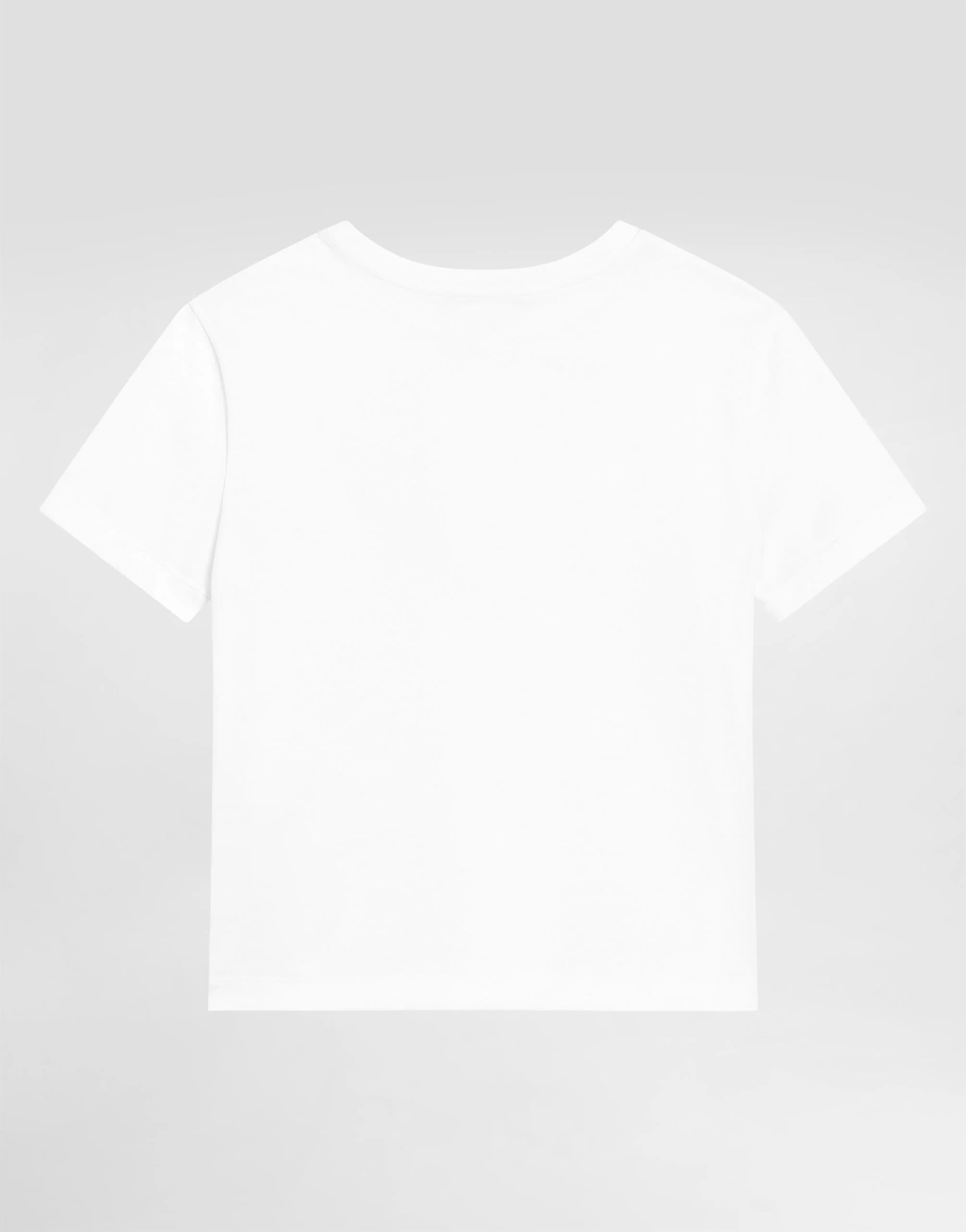 Dolce & Gabbana Kids Cotton T-Shirt with Leopard-Print DG Patch - 2