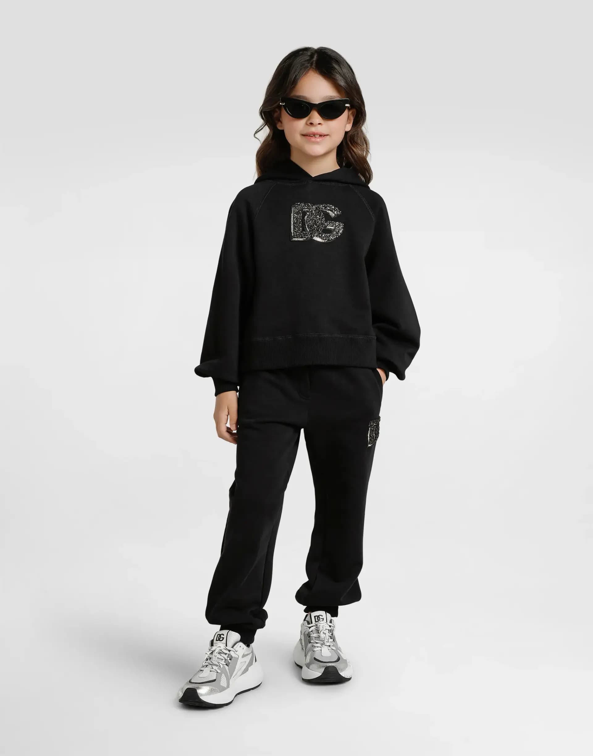 Dolce & Gabbana Hooded sweatshirt with logo and rhinestones - 2