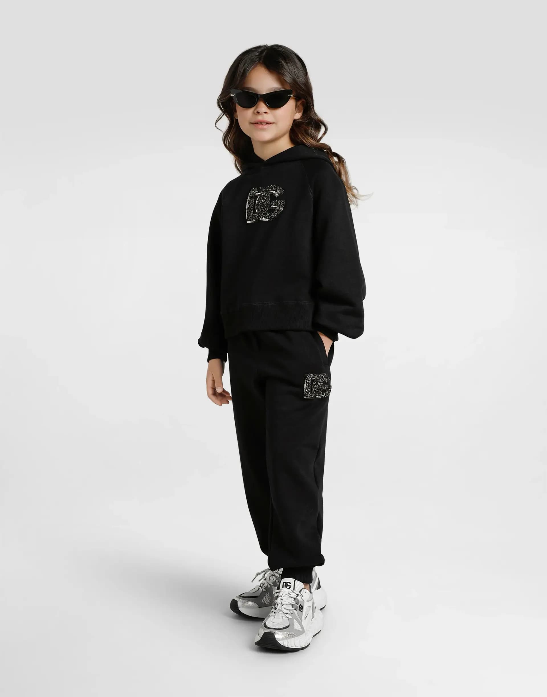 Dolce & Gabbana Hooded sweatshirt with logo and rhinestones - 7