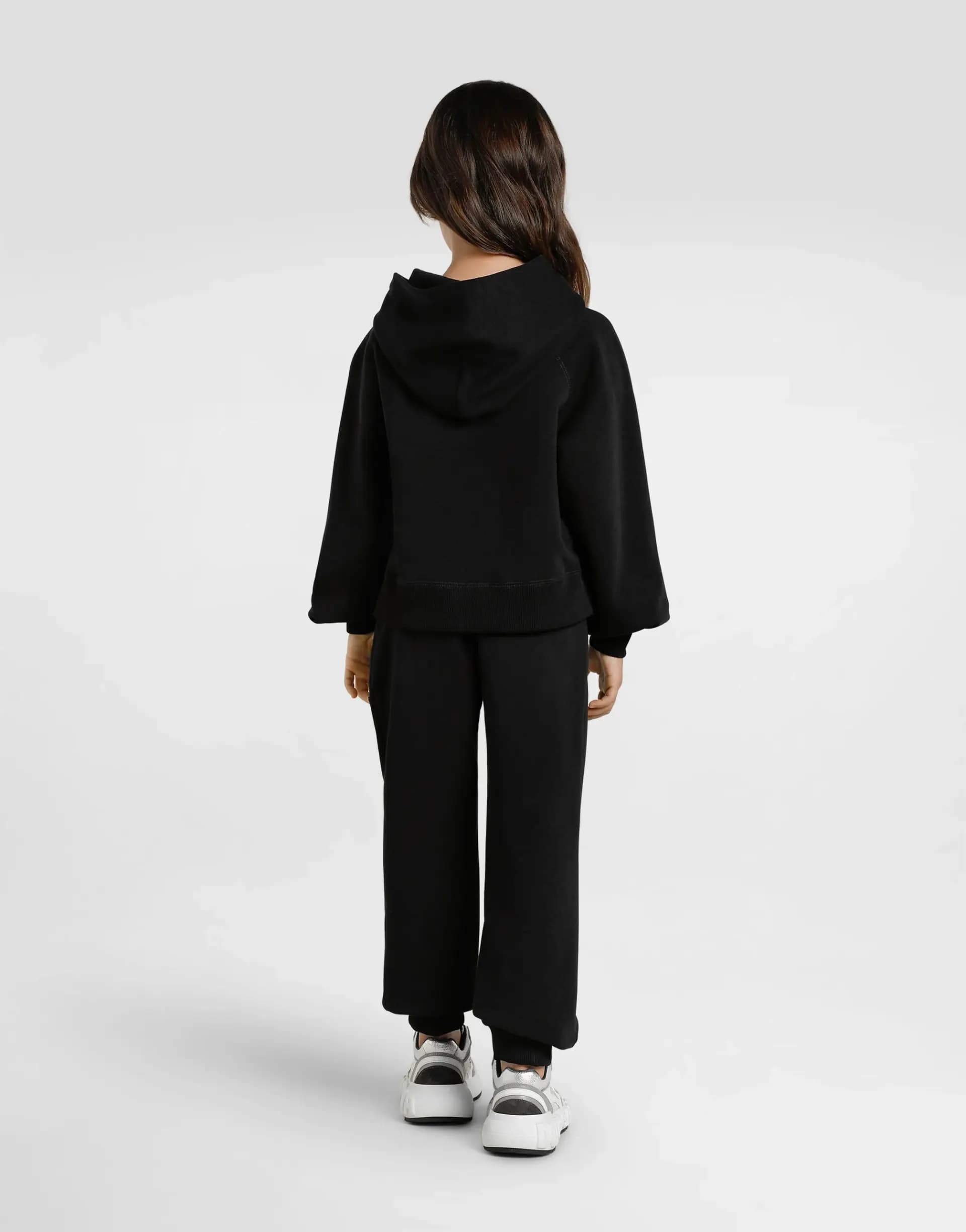 Dolce & Gabbana Hooded sweatshirt with logo and rhinestones - 4