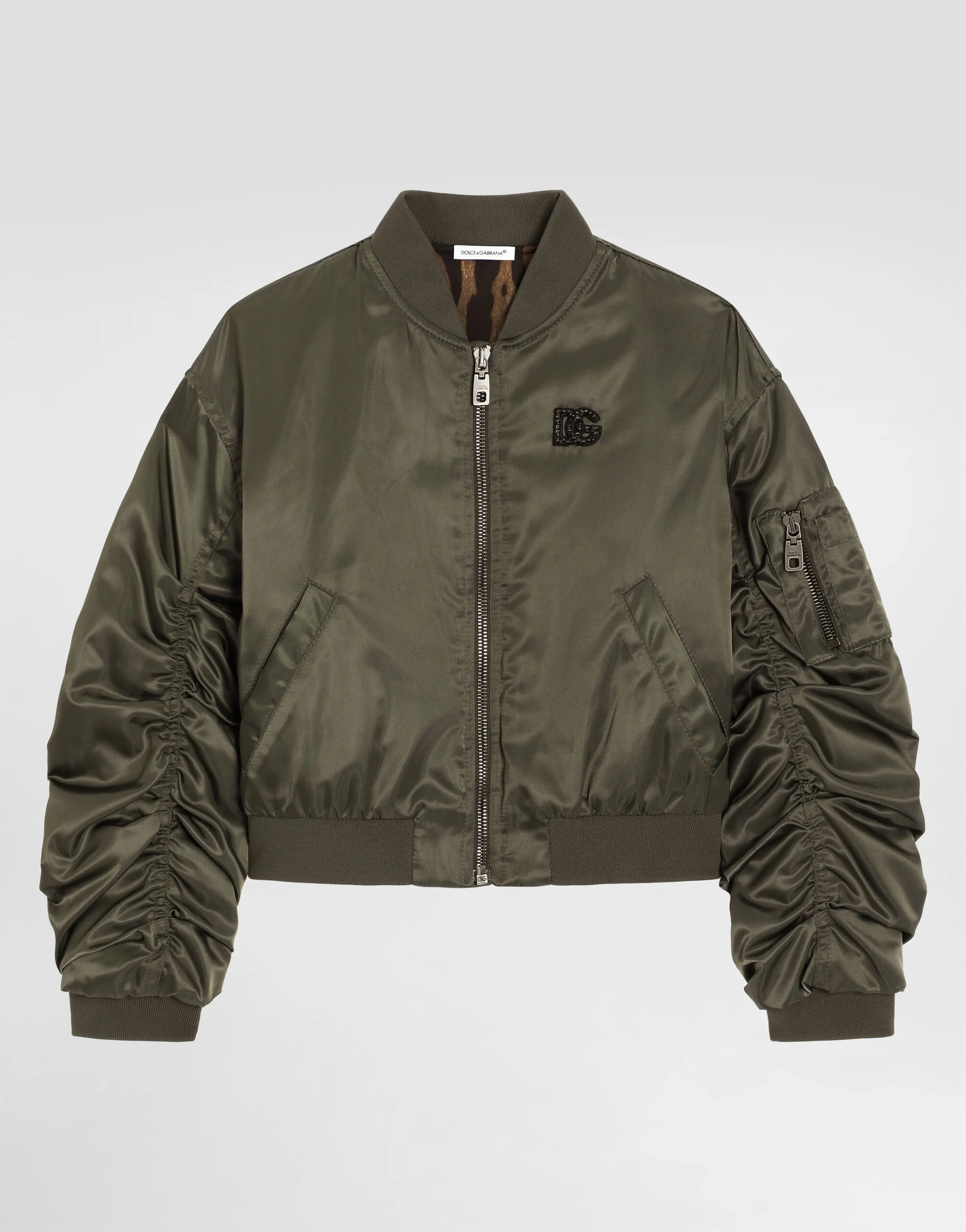 Dolce & Gabbana Kids Nylon Canvas Bomber Jacket