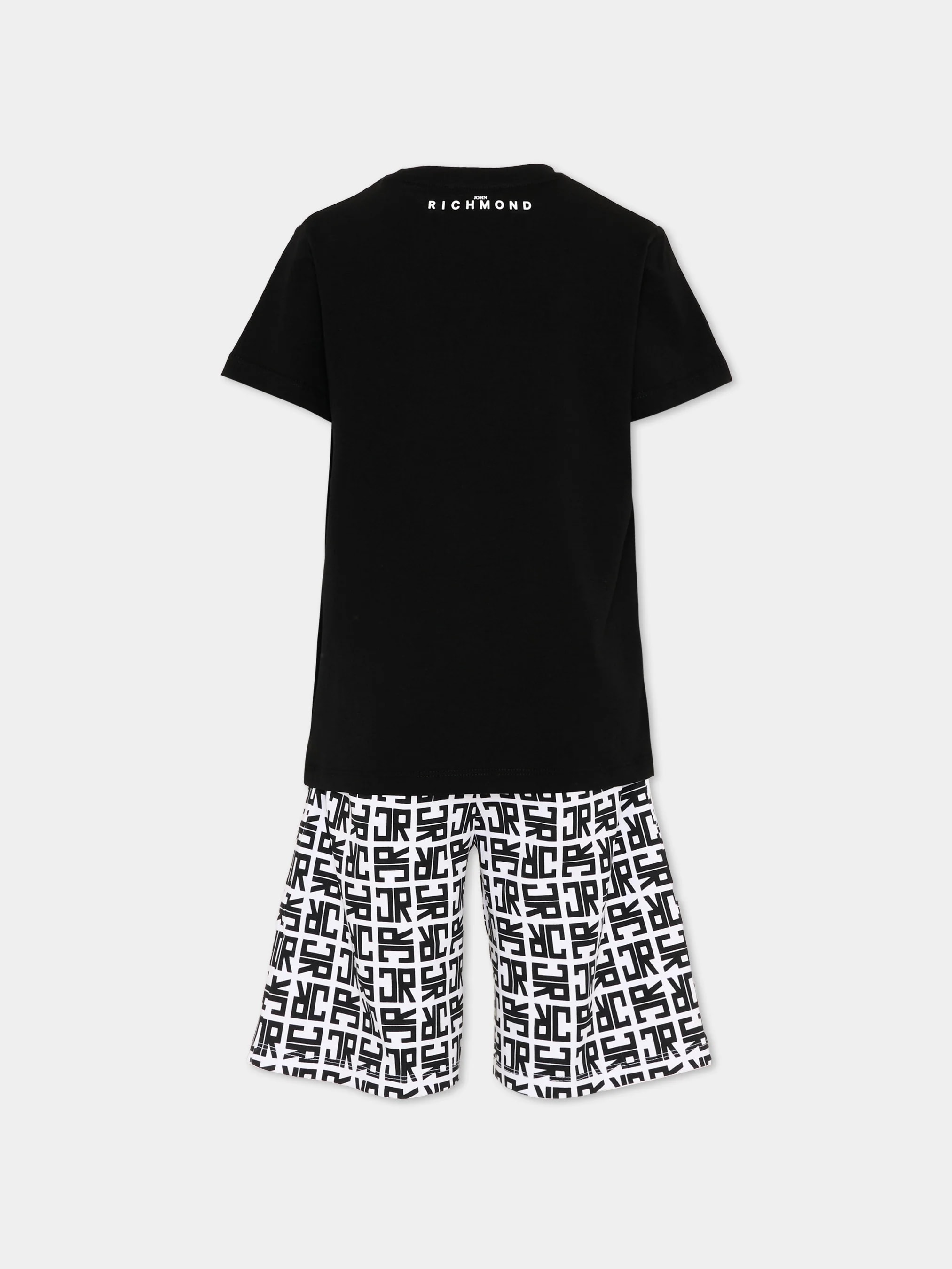 John Richmond Junior T-Shirt and Shorts Set ZAGA with JR Monogram