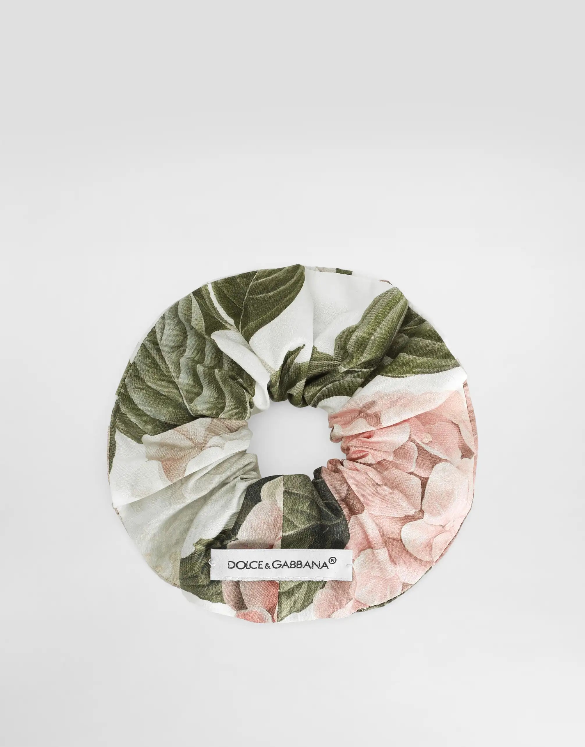 Dolce & Gabbana Kids Hydrangea-Print Poplin Scrunchie
