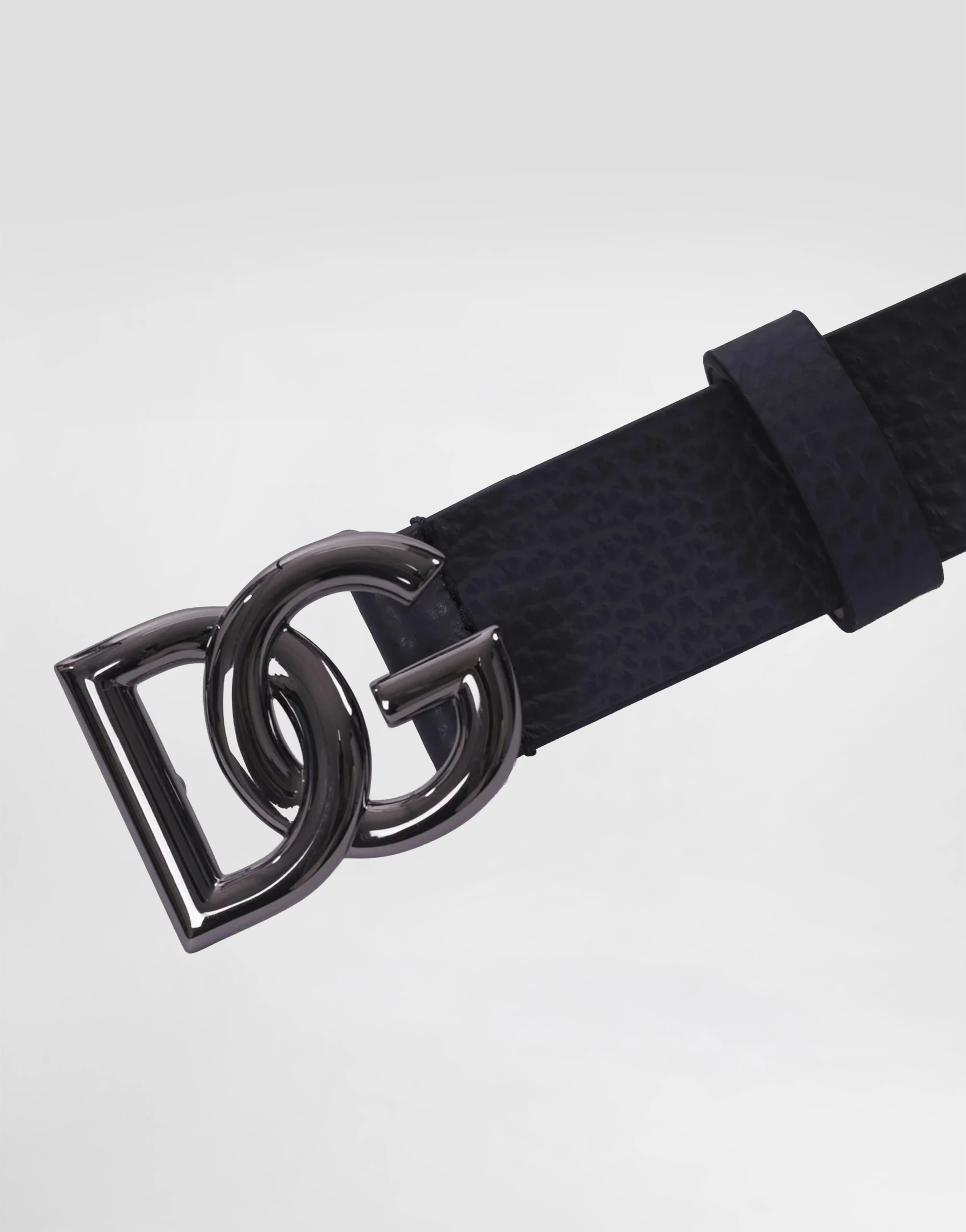 Dolce & Gabbana Kids Calfskin Leather Belt with DG Buckle