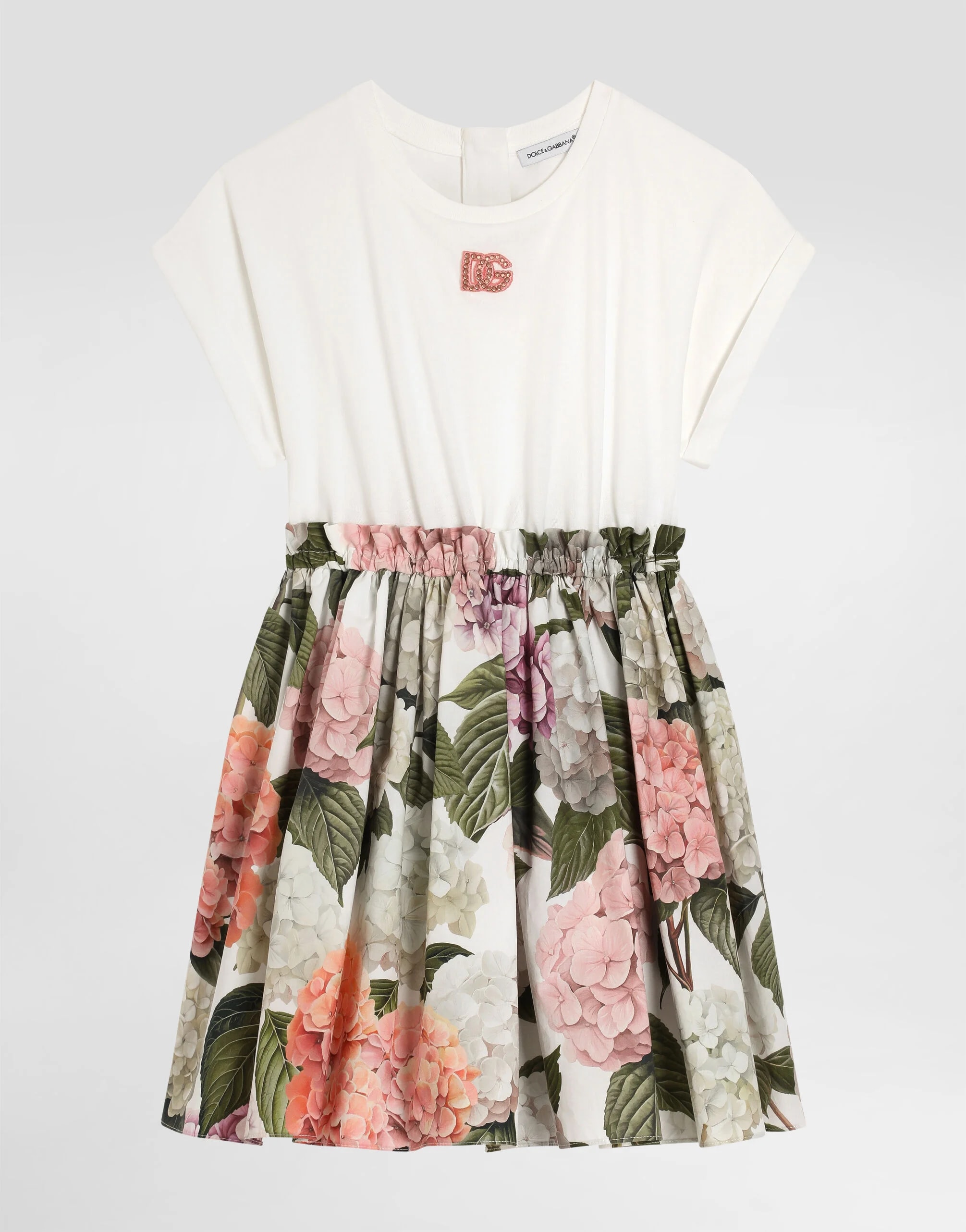 Dolce & Gabbana Kids' Hydrangea-Print Jersey Dress