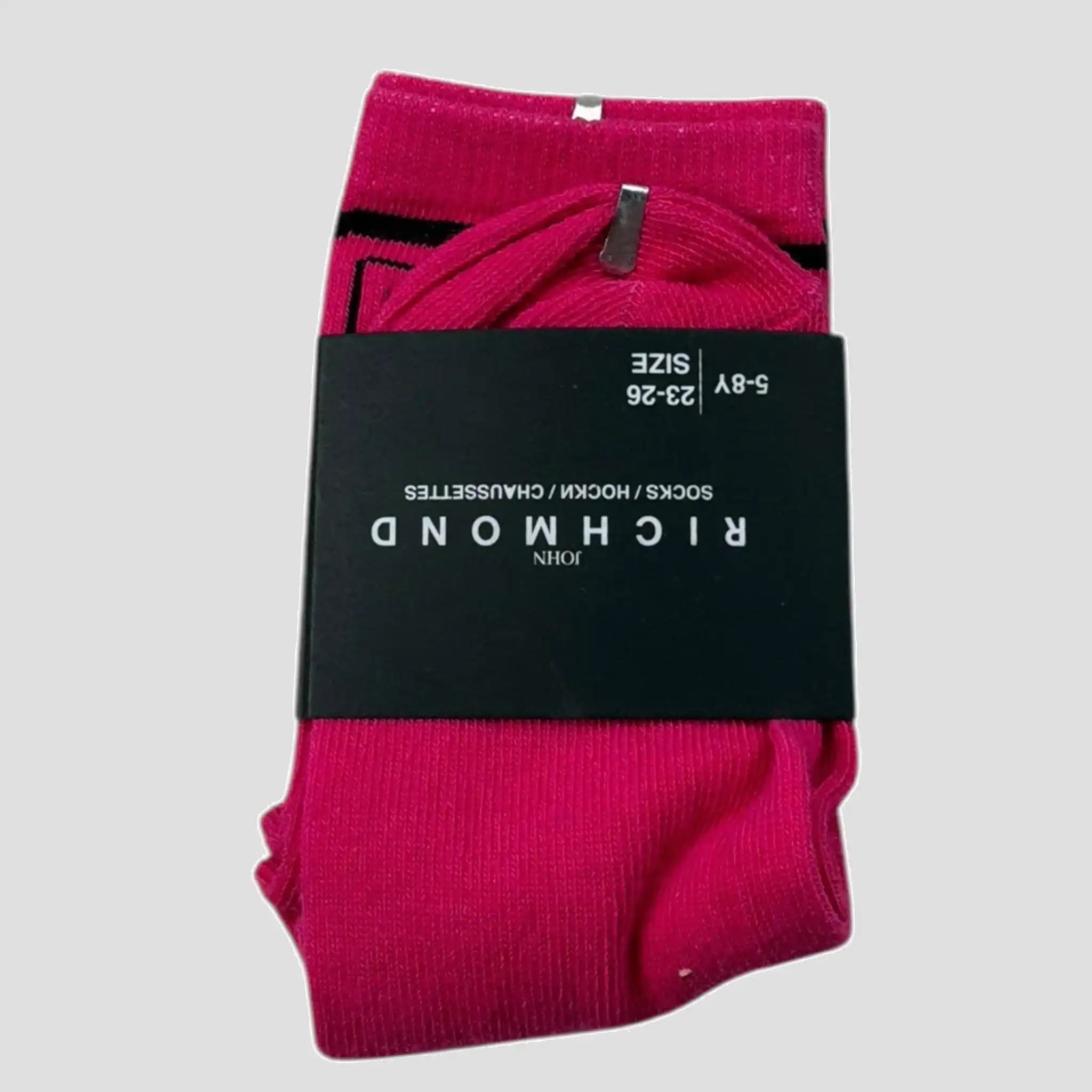 John Richmond Junior Fuchsia Socks Monast with JR Logo