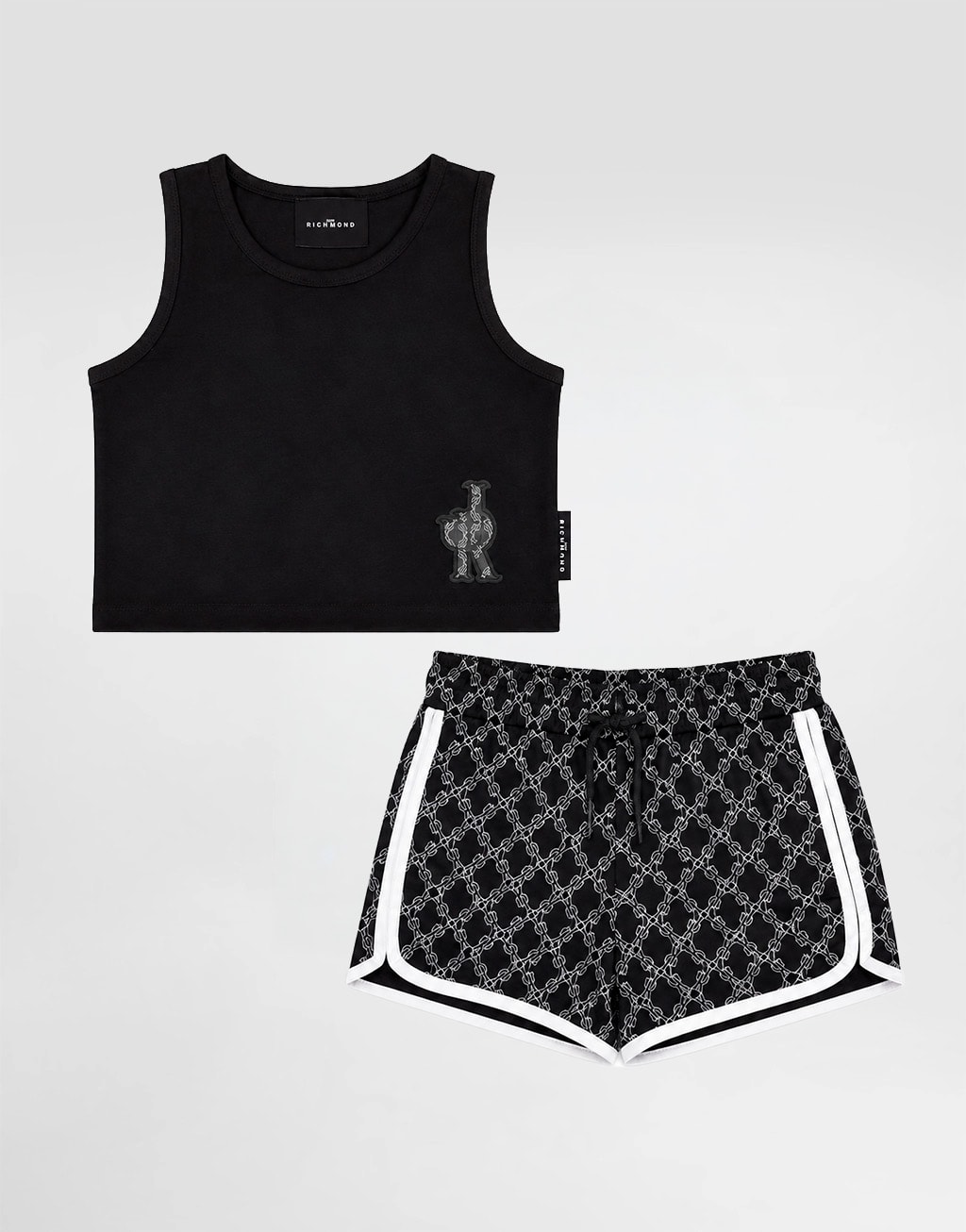 John Richmond Junior Girls' Sleeveless Crop Top and Shorts Set Hertog