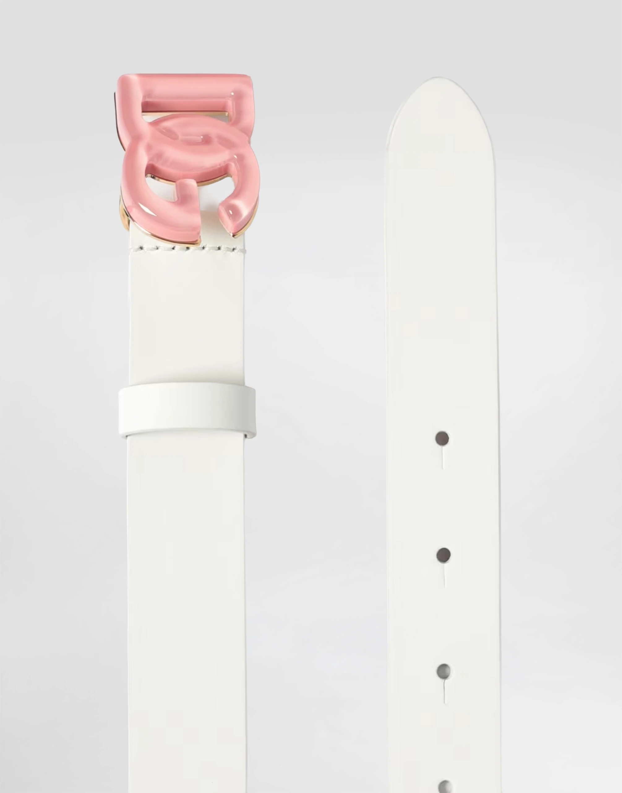 Dolce & Gabbana Kids Patent Leather Logo Belt