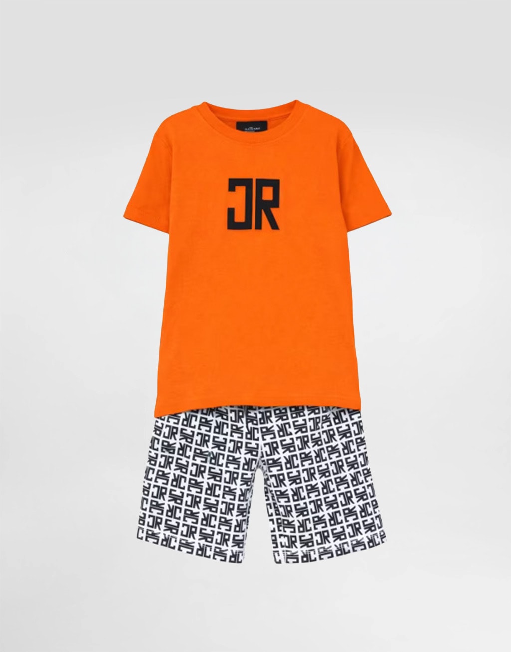 John Richmond Junior Zaga T-Shirt and Shorts Set with JR Monogram