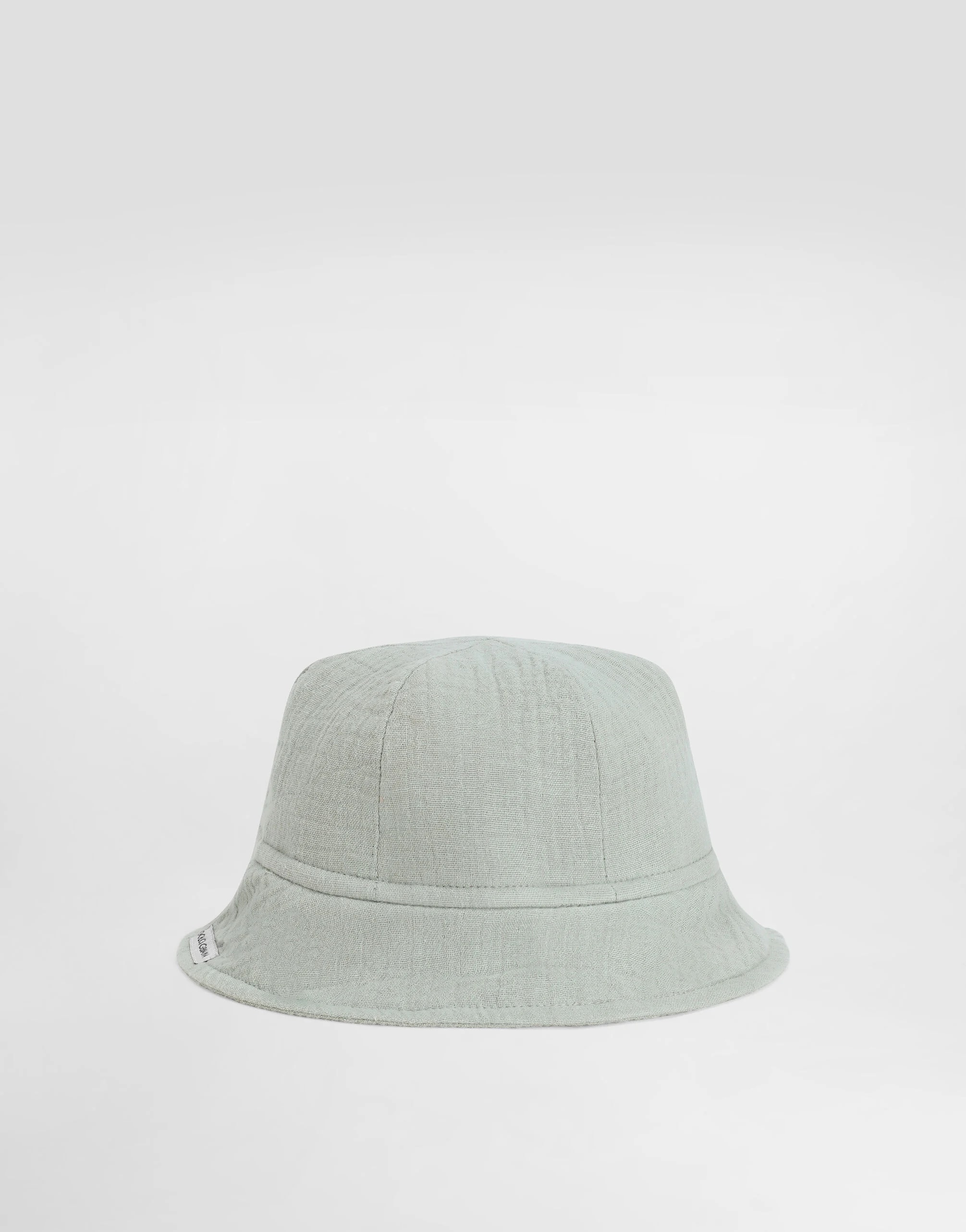 Dolce & Gabbana Kids Cotton Gauze Bucket Hat with DG Embroidery