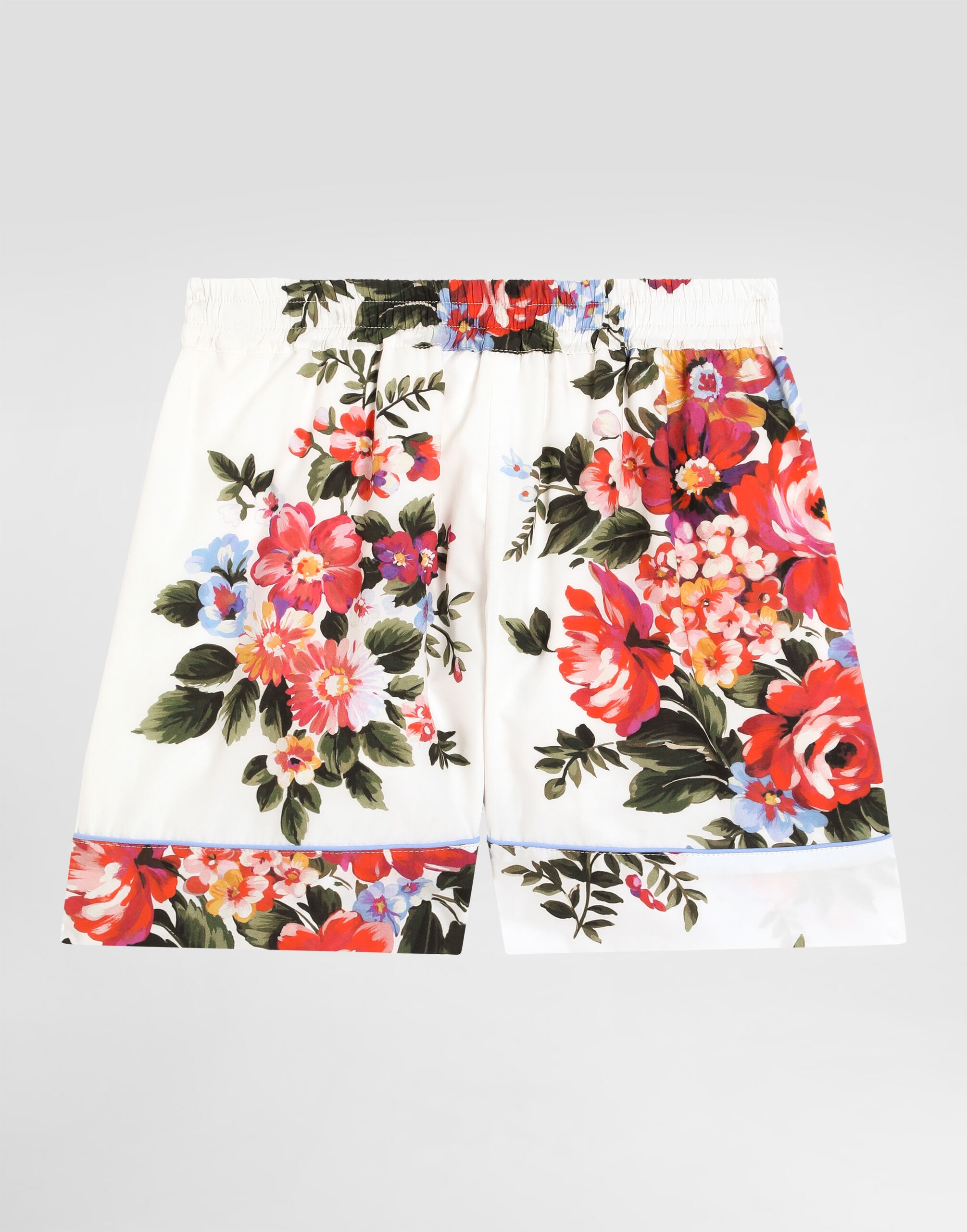 Dolce & Gabbana Kids Flower Bouquet Print Poplin Shorts