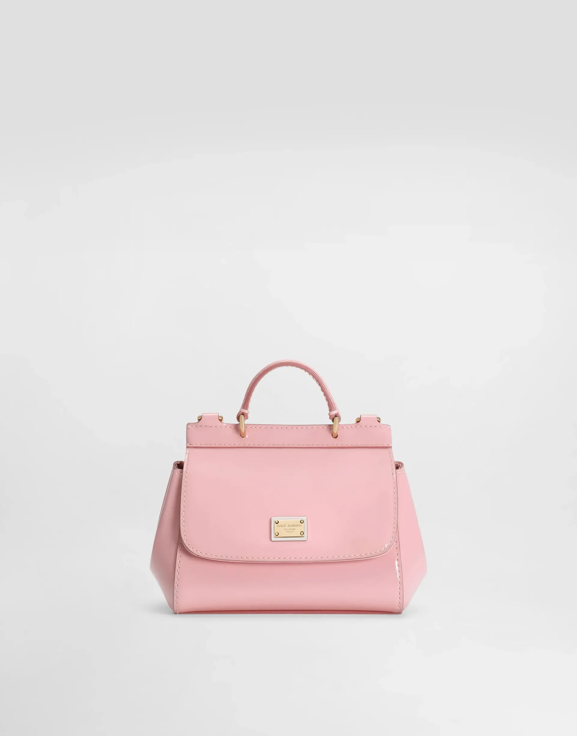 Dolce & Gabbana Kids Patent leather mini Sicily bag in pink