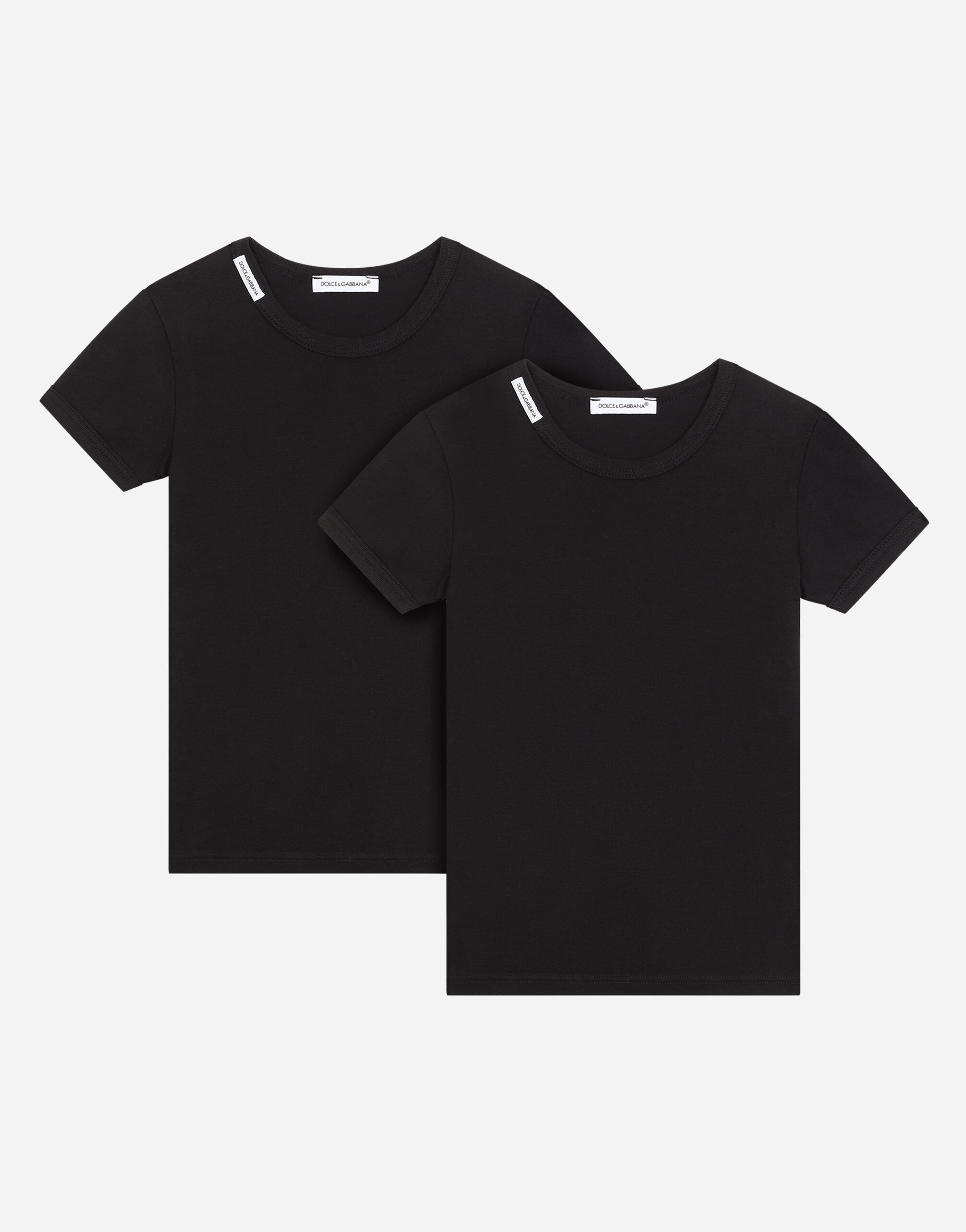 Dolce & Gabbana Kids 2-Pack T-Shirts with Logo Collar