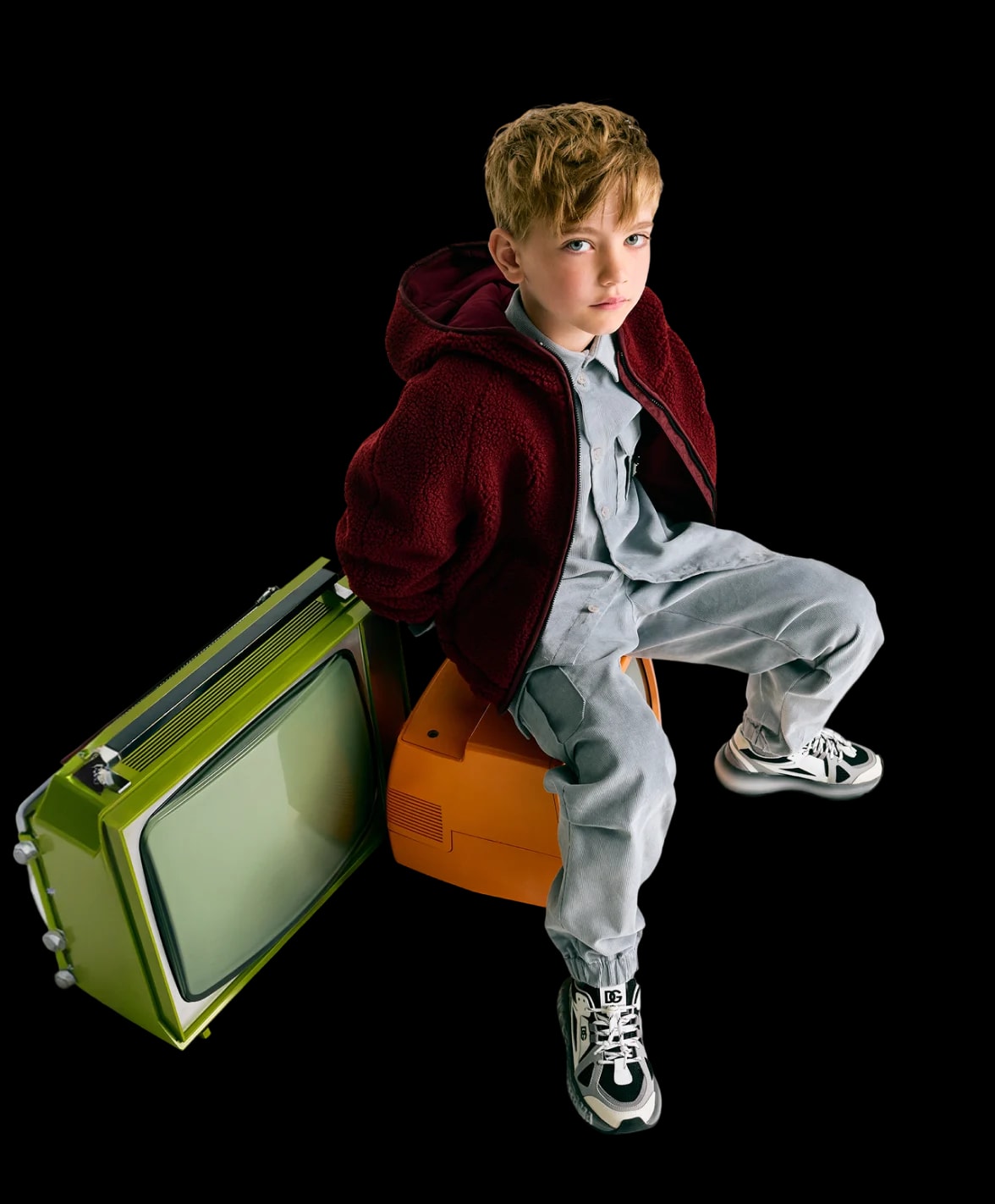 Boy with fashion accessories