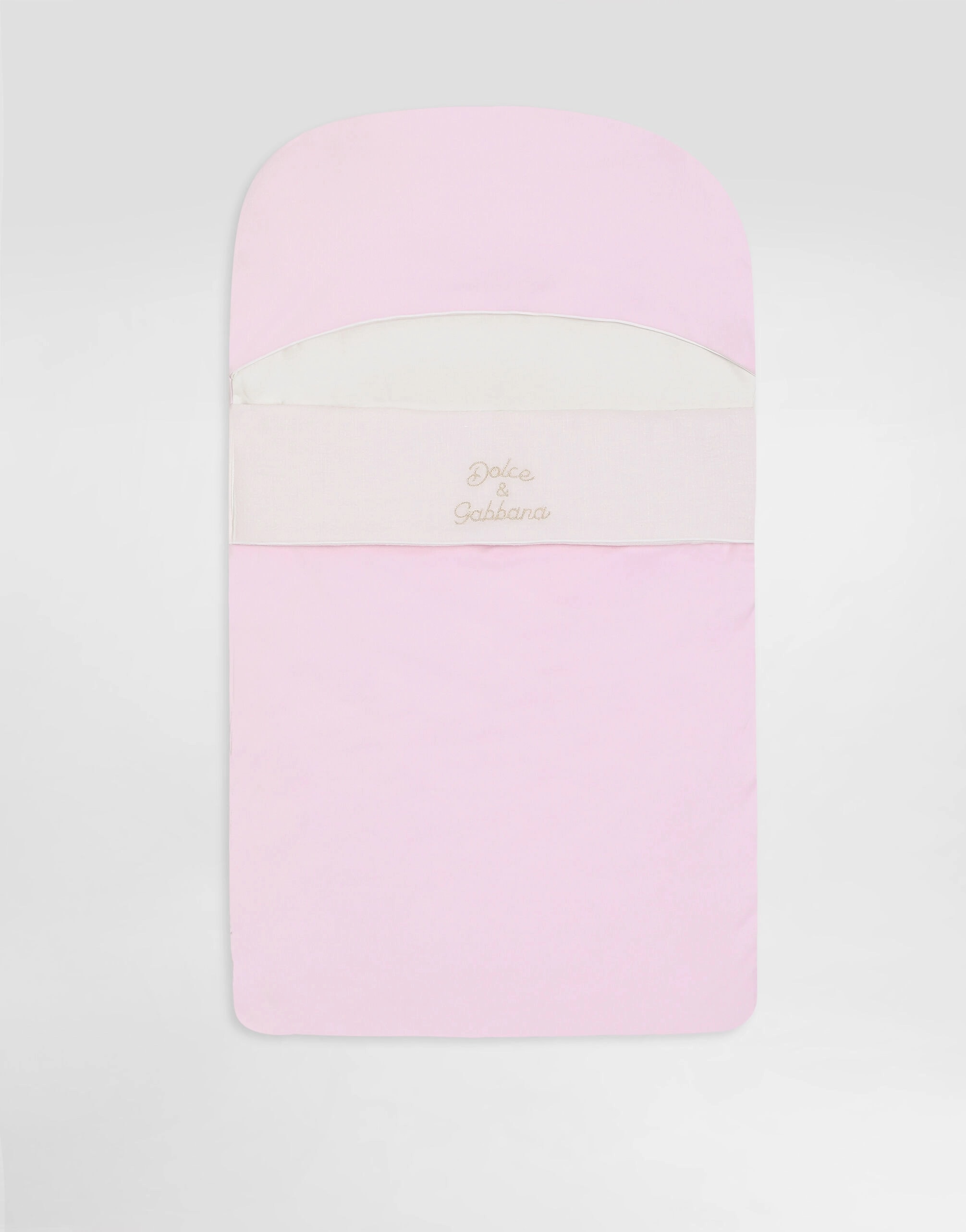 Dolce & Gabbana Kids' Baby Interlock and Linen Nest with Embroidery