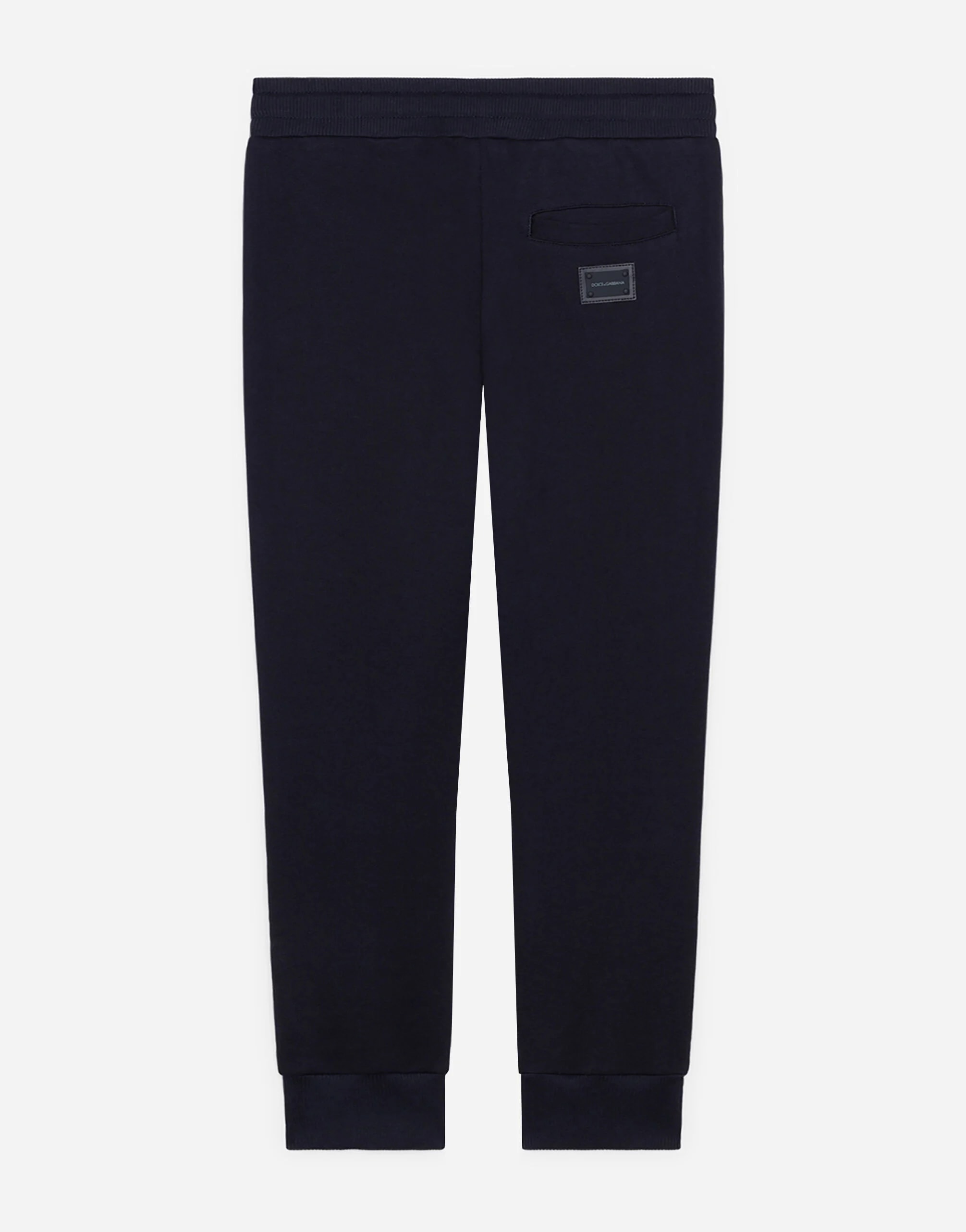 Dolce & Gabbana Kids' Cotton Jersey Jogging Pants with DG Logo Plate