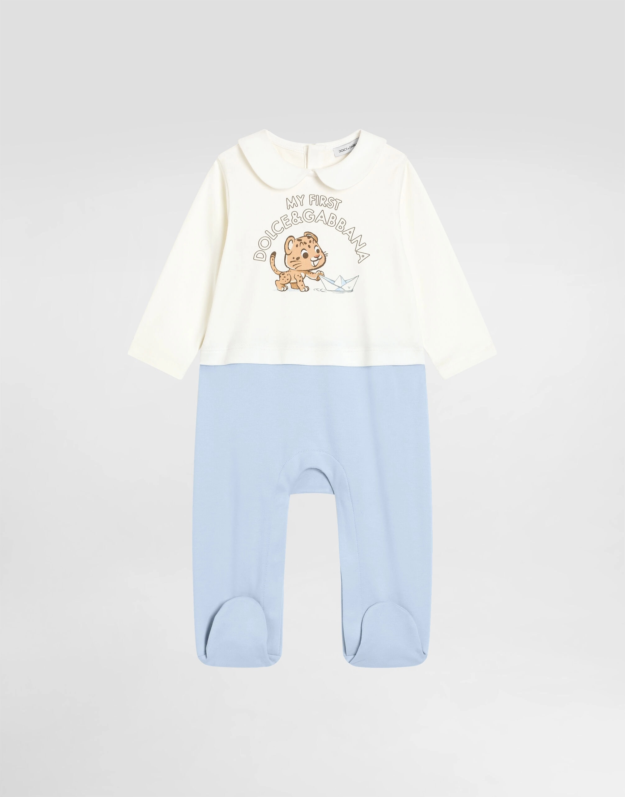 Dolce & Gabbana Kids 3-Piece Interlock Gift Set with Leopard and Boats Print