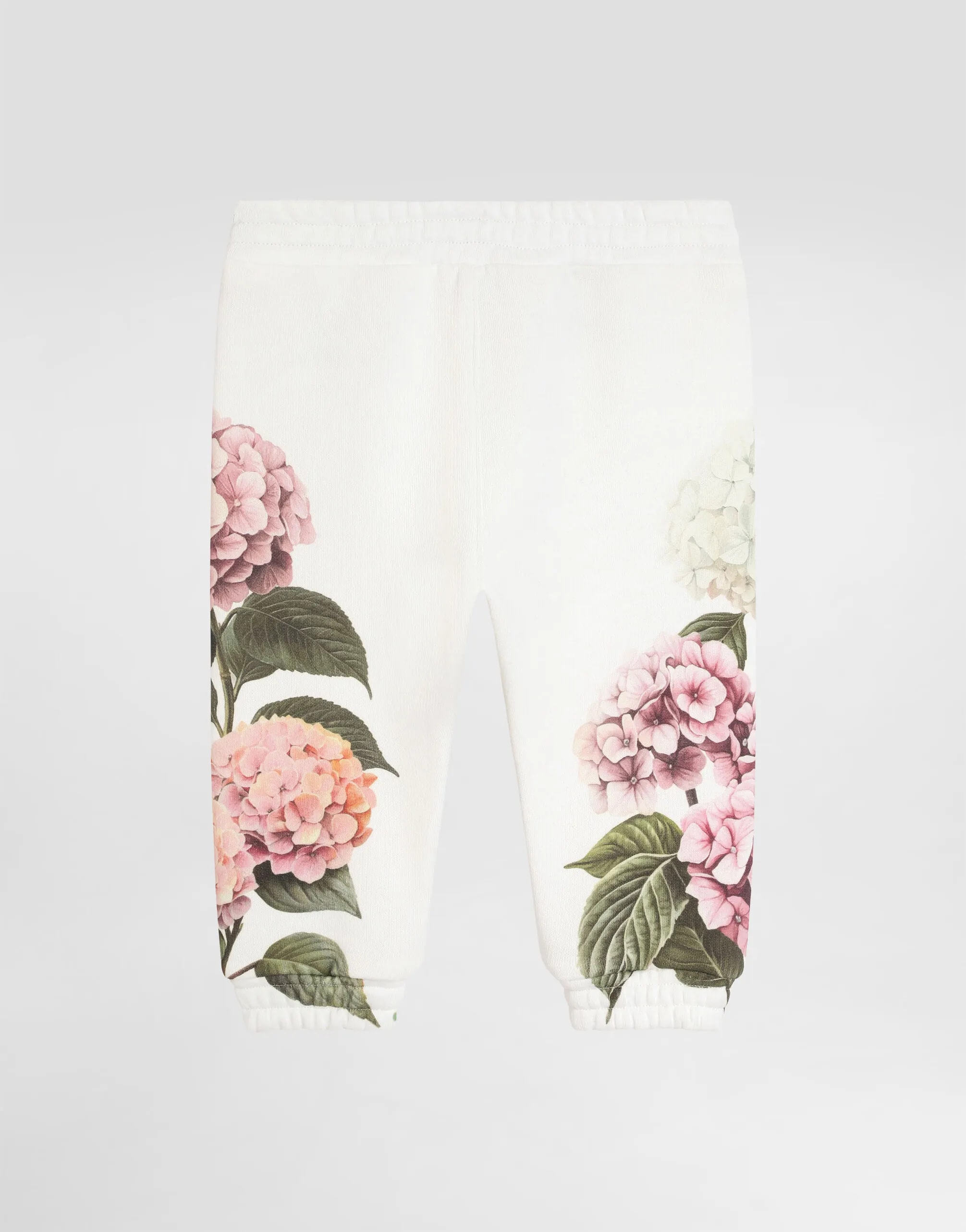 Dolce & Gabbana Kids Hydrangea-Print Flannel Trousers with Patch