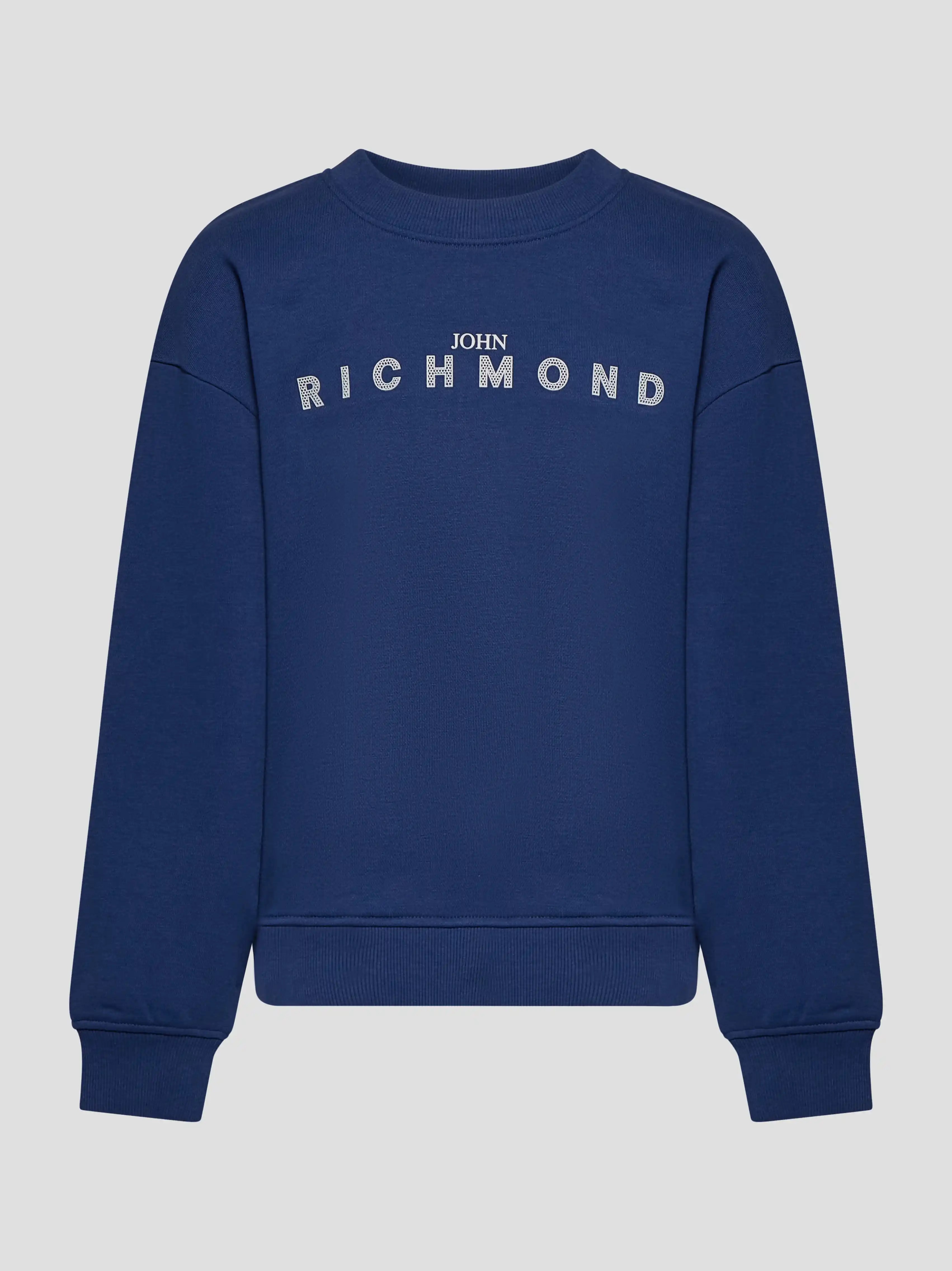 John Richmond Junior Crew-Neck Sweatshirt Oriza with Glitter JOHN RICHMOND Logo