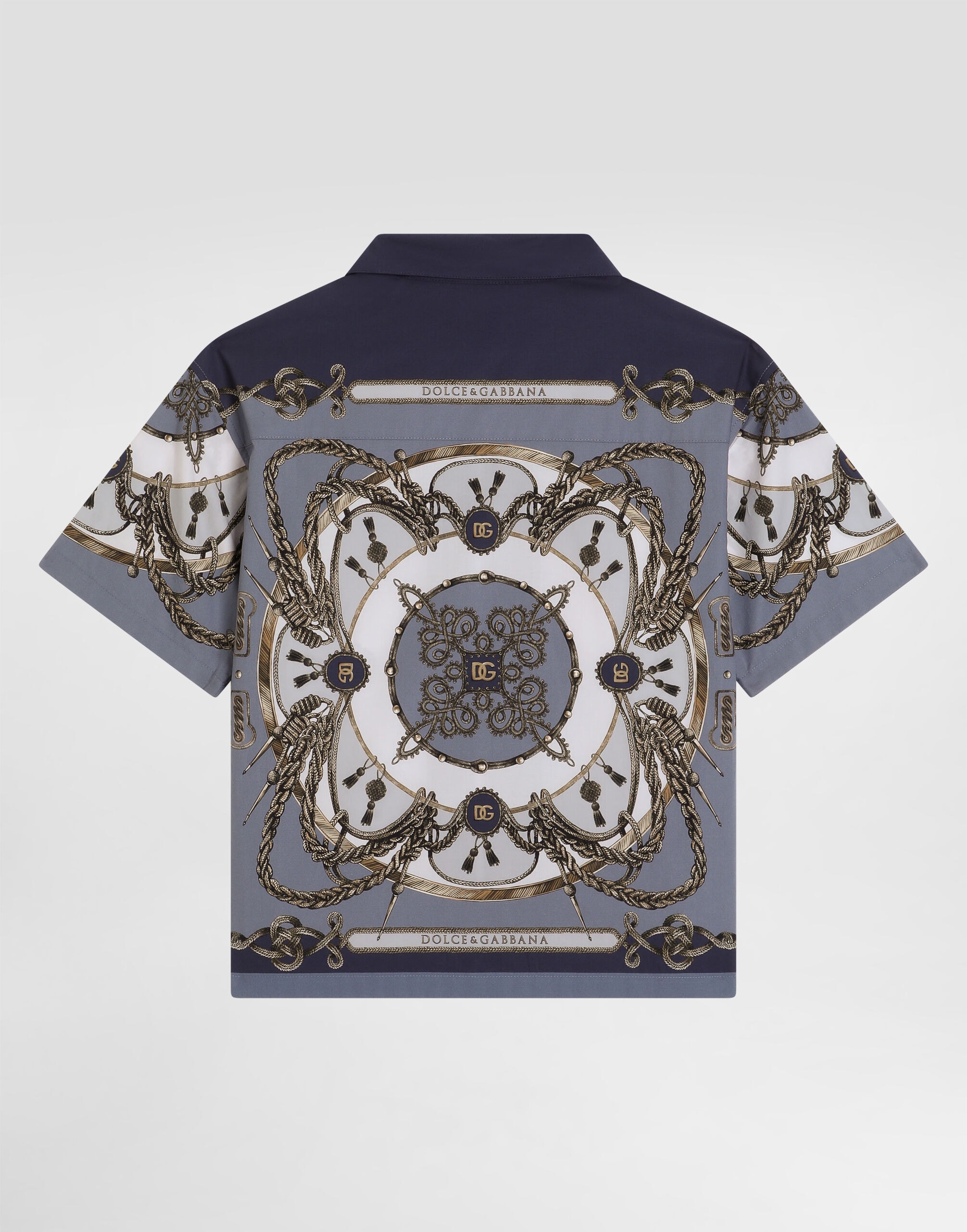 Dolce & Gabbana Kids' Cargo-Print Poplin Shirt