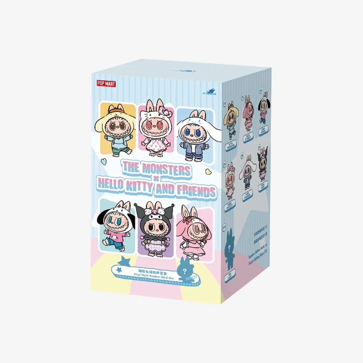 POP MART The Monsters Hello Kitty and Friends Series Vinyl Plush Pendant – Labubu x Sanrio Blind Box Keychain