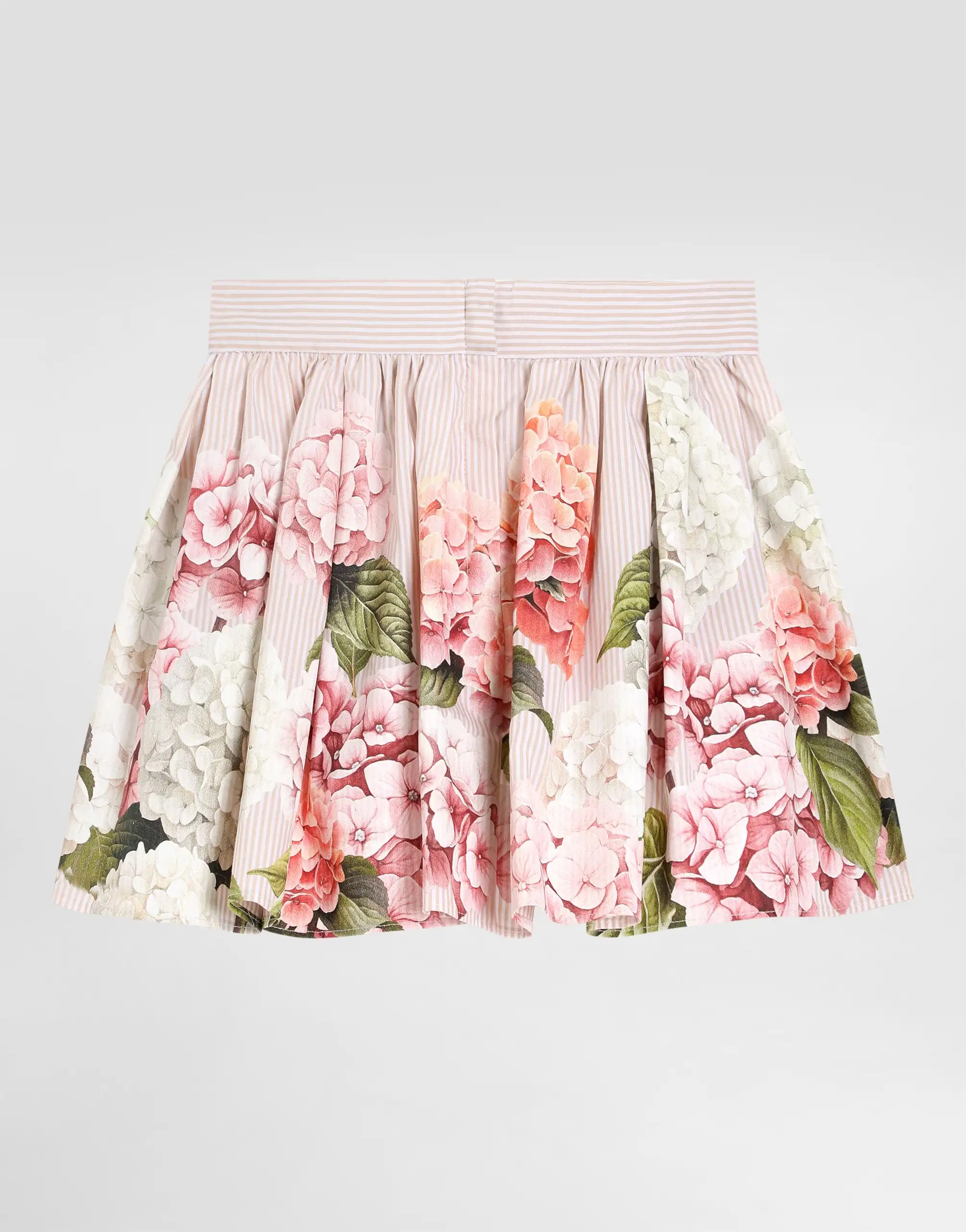 Dolce & Gabbana Kids Hydrangea-Print Canvas Skirt