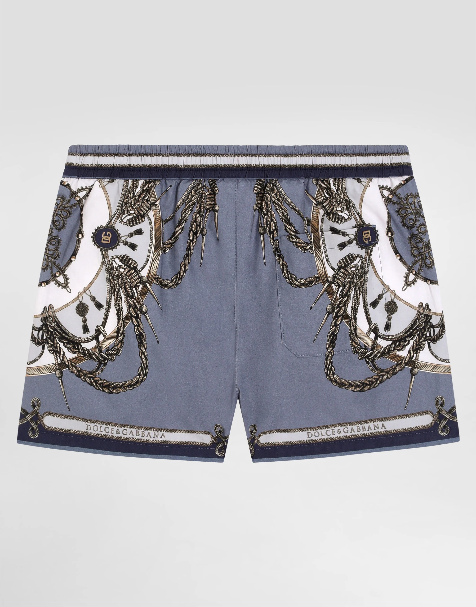 Dolce & Gabbana Kids Cargo-Print Poplin Bermuda Shorts
