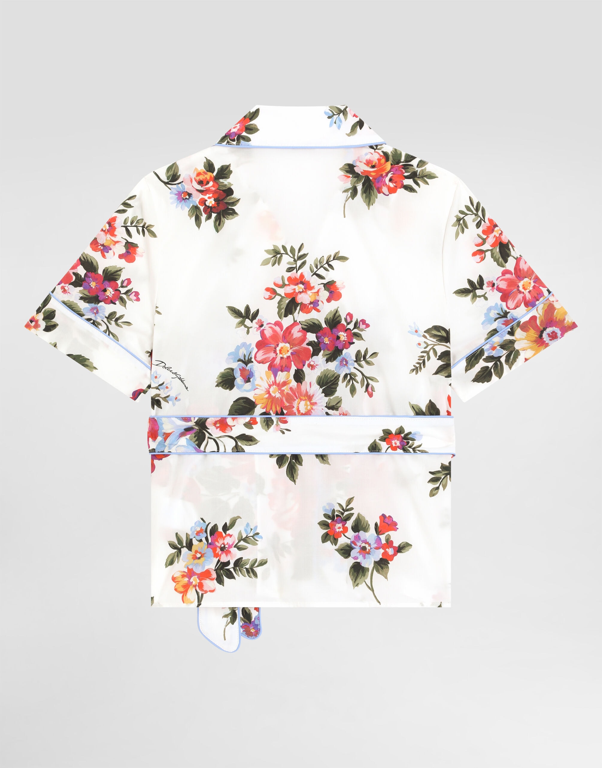 Dolce & Gabbana Kids Flower Bouquet-Print Vanity Poplin Shirt