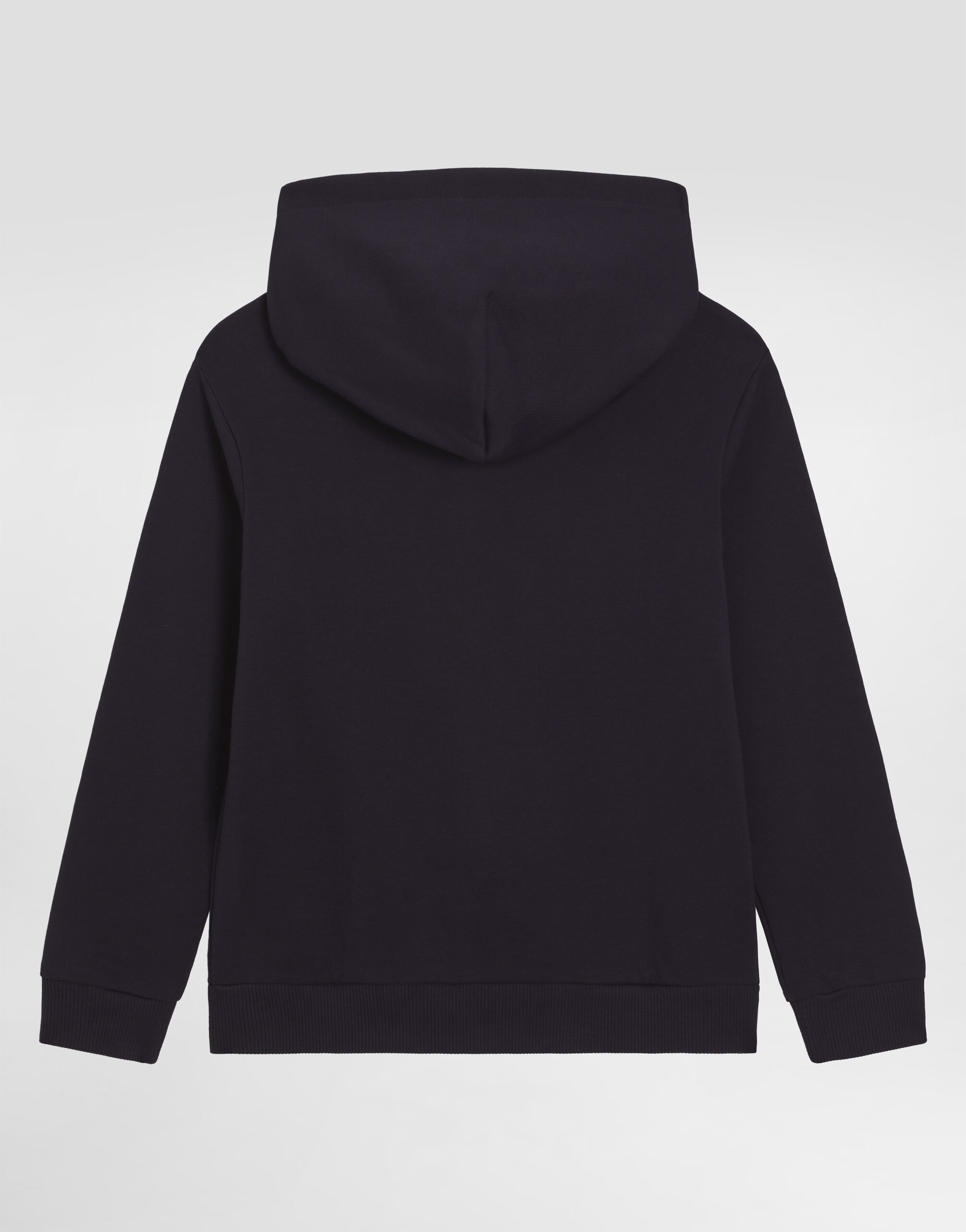 Dolce & Gabbana Kids' Hooded Sweatshirt with Metal Logo Plaque