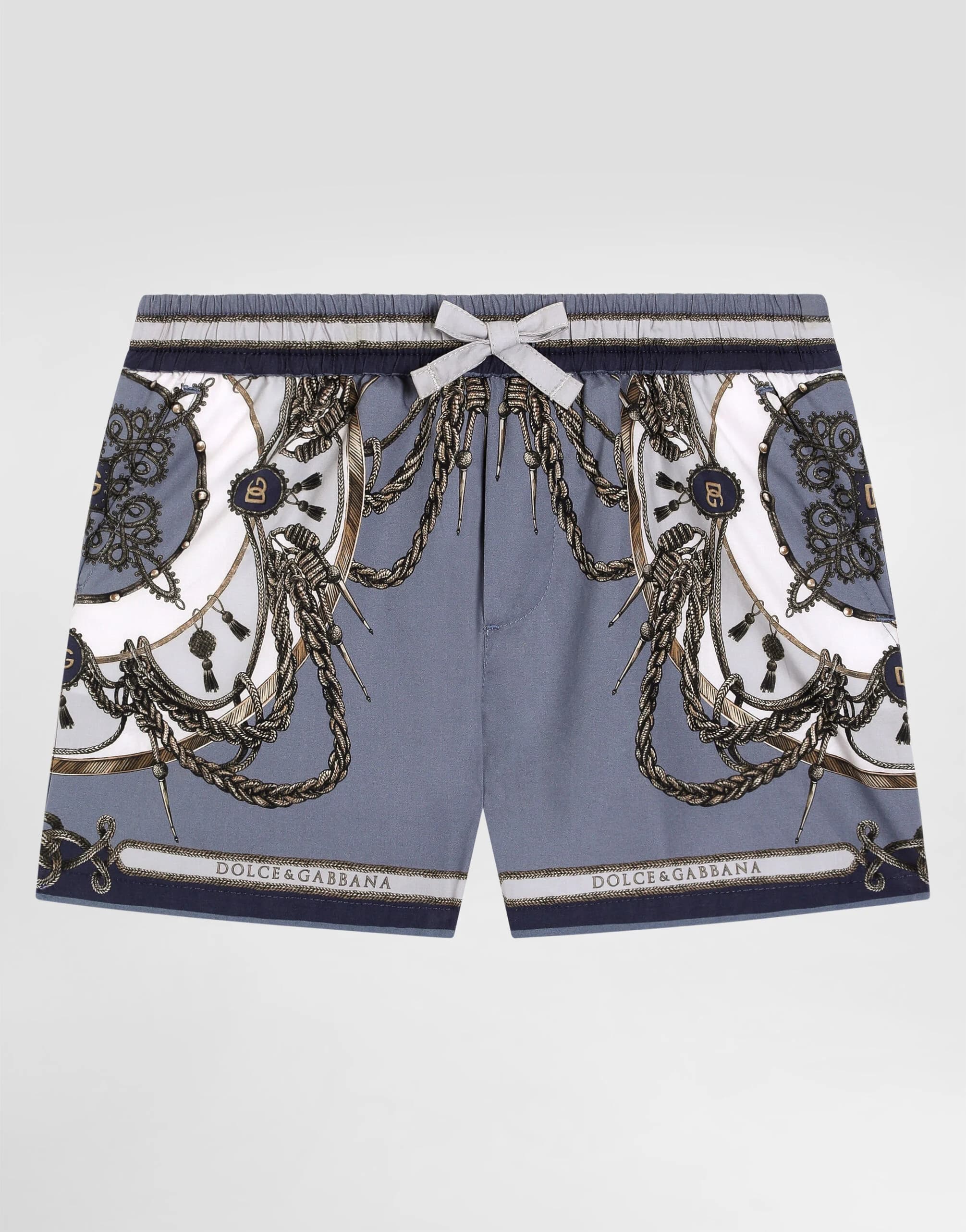 Dolce & Gabbana Kids Cargo-Print Poplin Bermuda Shorts