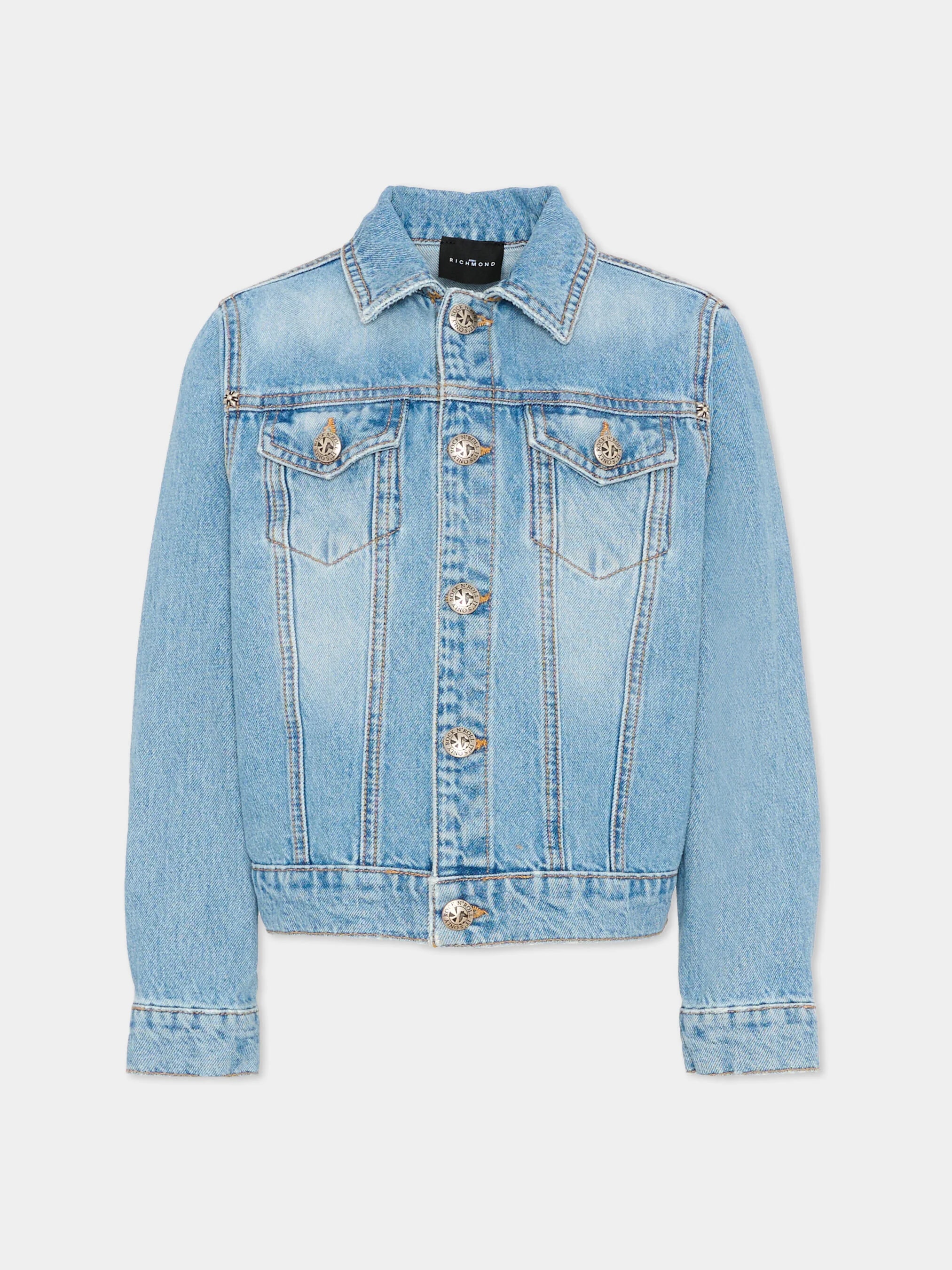 John Richmond Junior Dark Blue Denim Jacket Kottiva